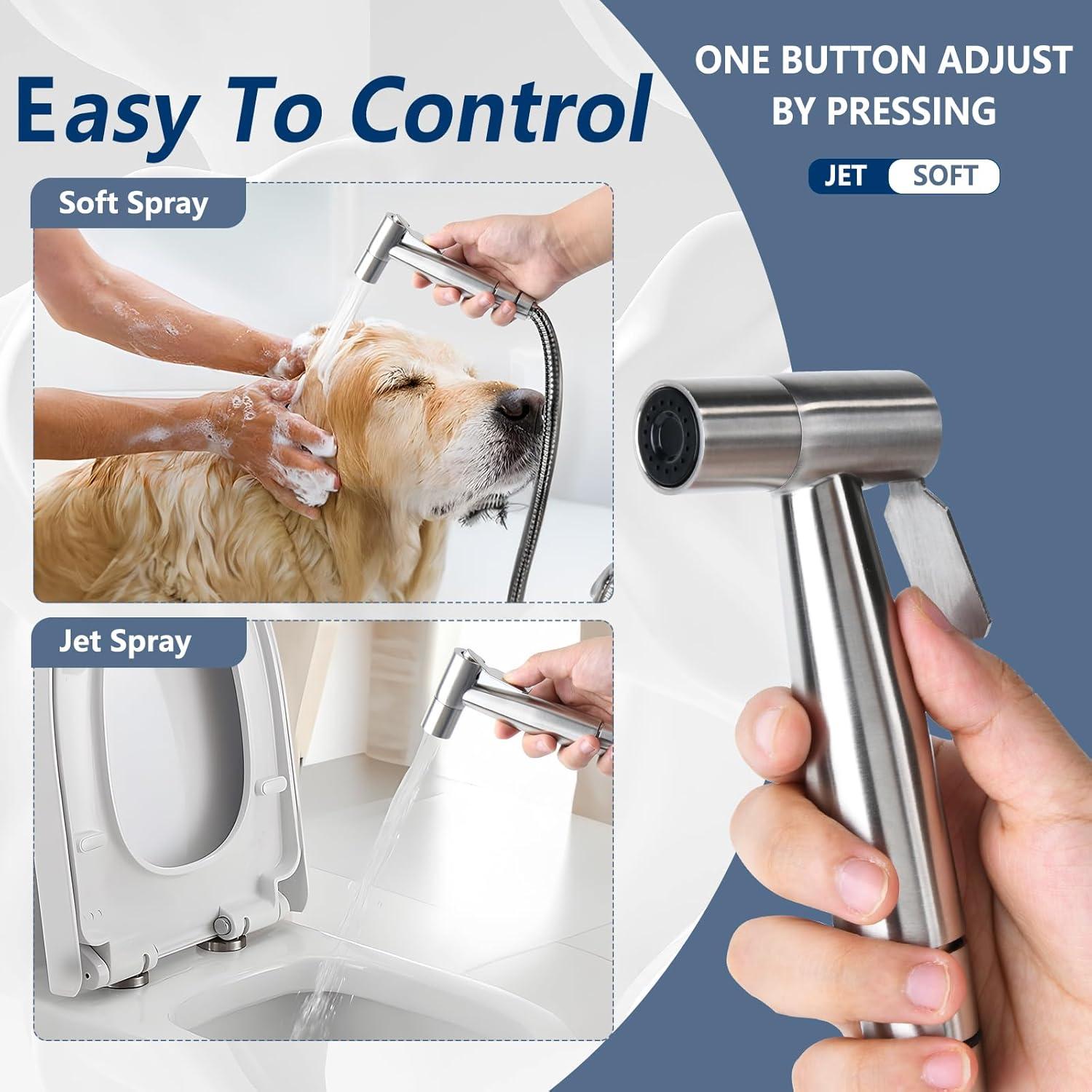 Rociador de Bidet de Mano GuiMemi Acero Inoxidable 150 cm