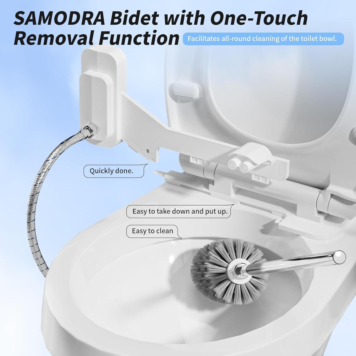 Bidet No Eléctrico SAMODRA Doble Boquilla Ajustable 0.85 kg