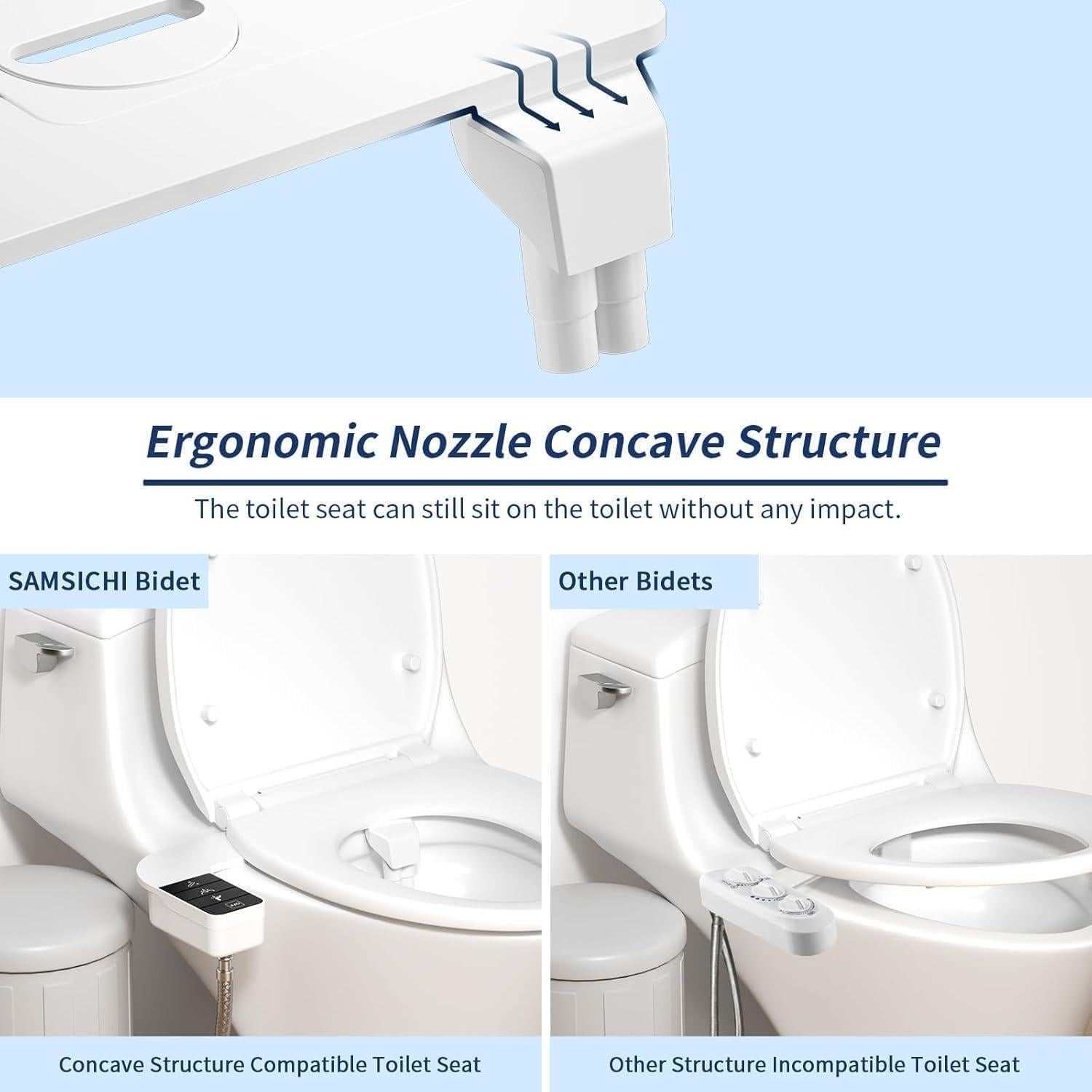 Accesorio de Bidet SAMSICHI SAM020 para Inodoro Negro