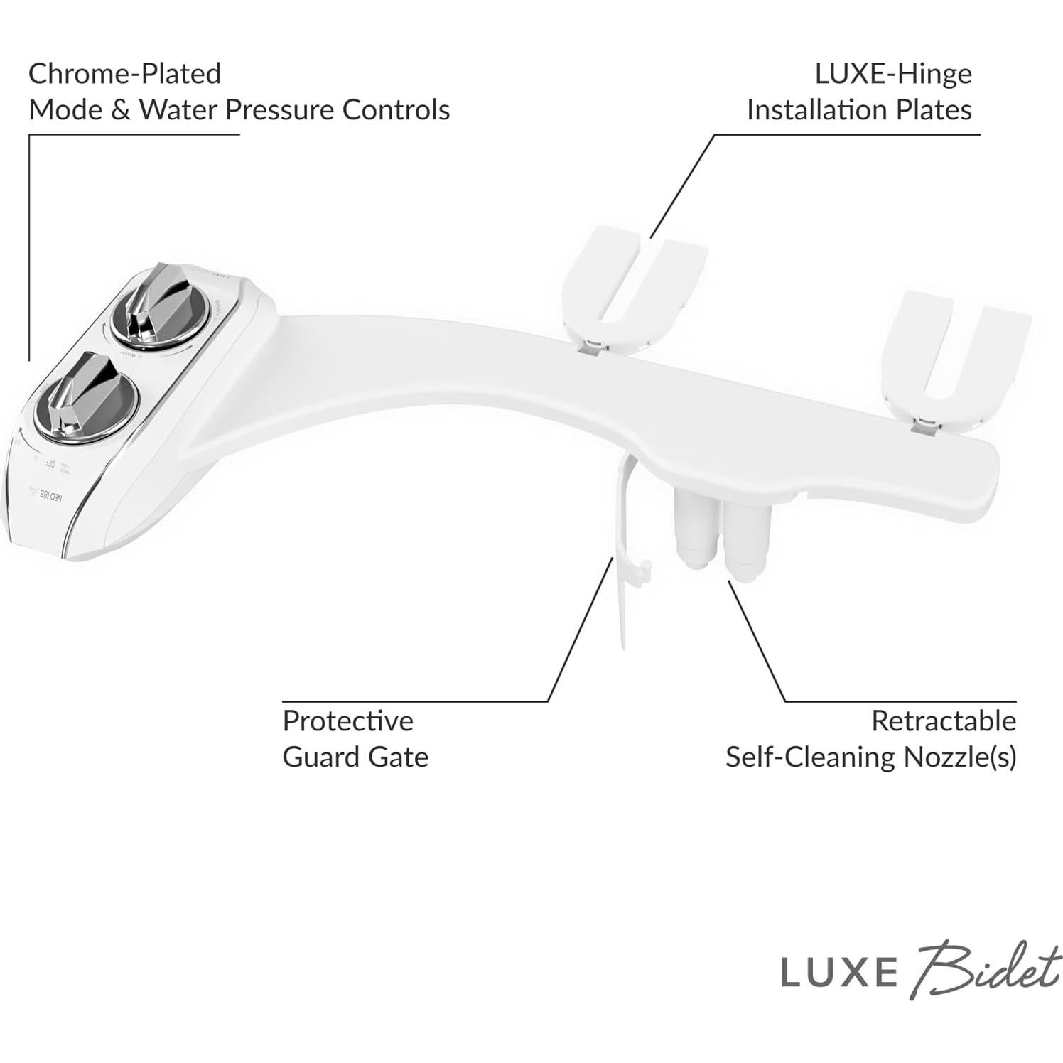 Bidet LUXE NEO 185 Plus Cromo - Autolimpieza 360°