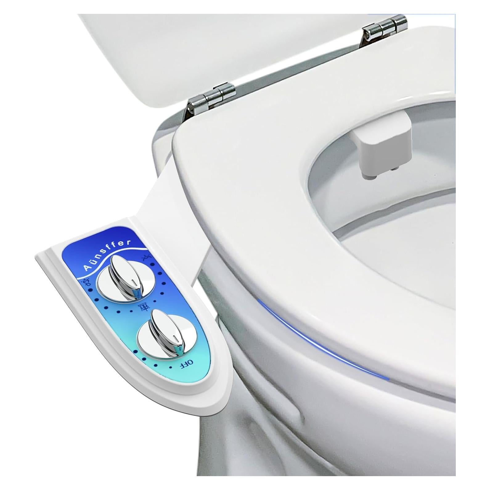 Accesorio de Bidet Aünsffer para Inodoro Azul, Doble Boquilla