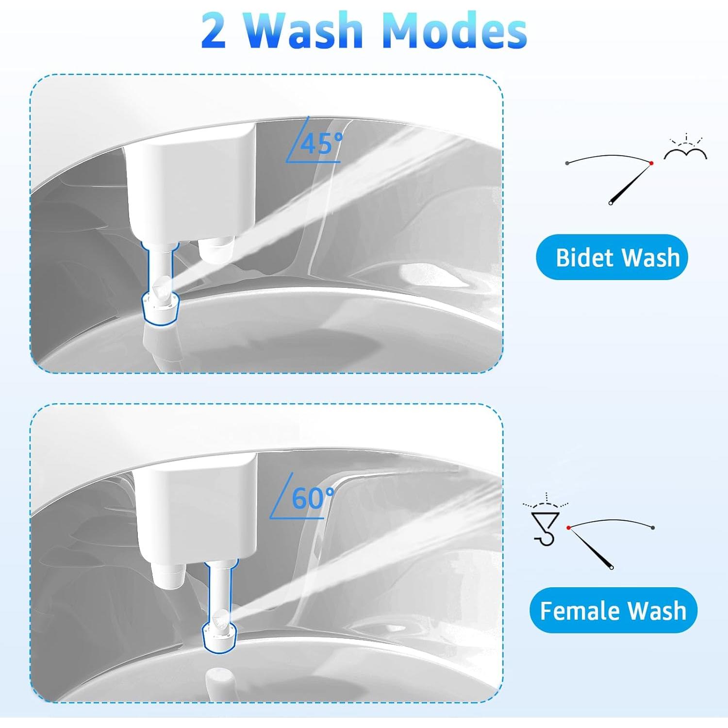 Accesorio de Bidet Aünsffer para Inodoro Azul, Doble Boquilla