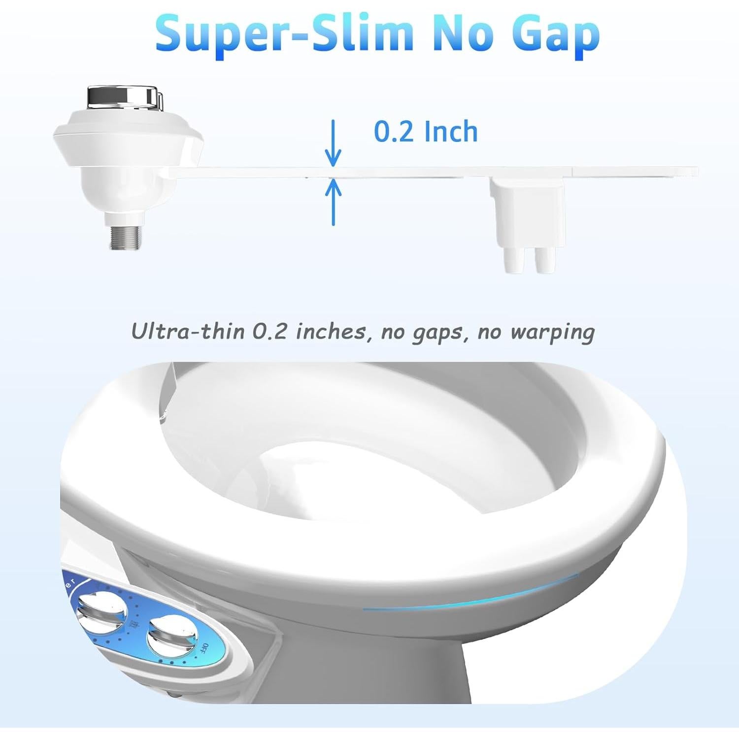 Accesorio de Bidet Aünsffer para Inodoro Azul, Doble Boquilla