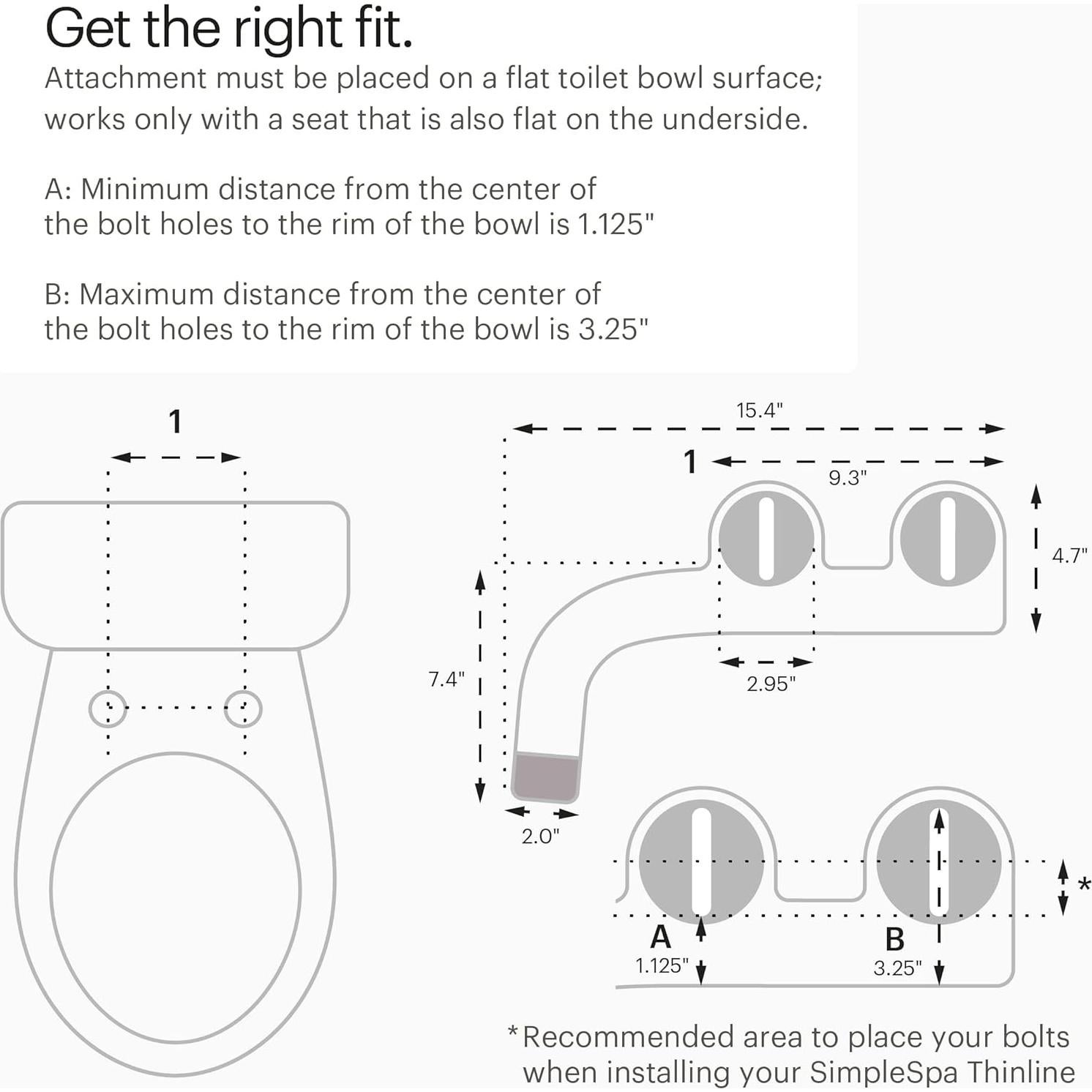 Bidet Brondell SimpleSpa SS-150 Agua Fresca No Eléctrico