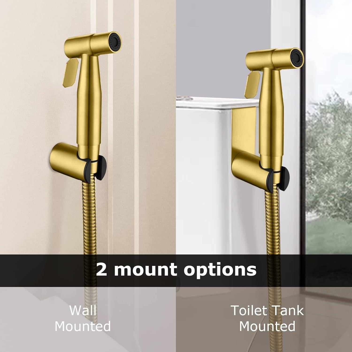 Kit de Rociador de Bidet LOSCHEN Acero Inoxidable Oro 1.5m