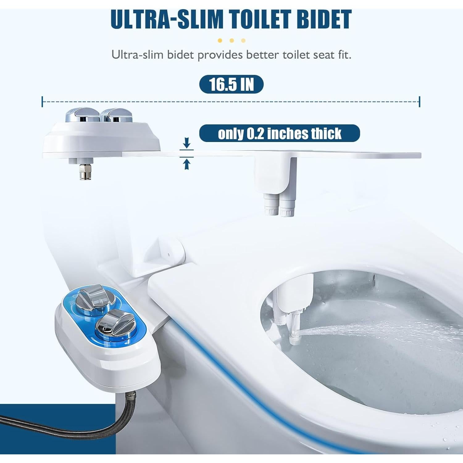 Bidet No Eléctrico FOOFOO Doble Boquilla Ajustable 0.87kg