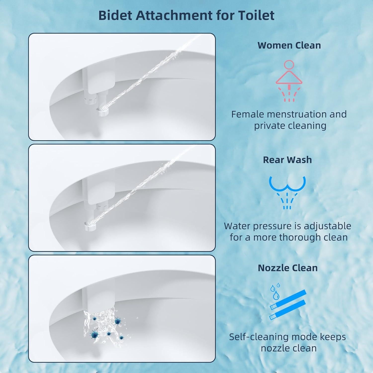 Accesorio de Bidet Hibbent JBY2000, Agua Fría y Caliente
