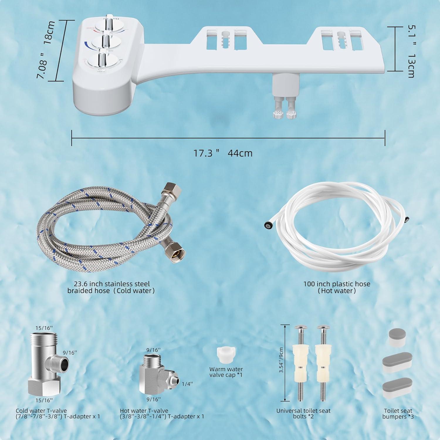 Accesorio de Bidet Hibbent JBY2000, Agua Fría y Caliente