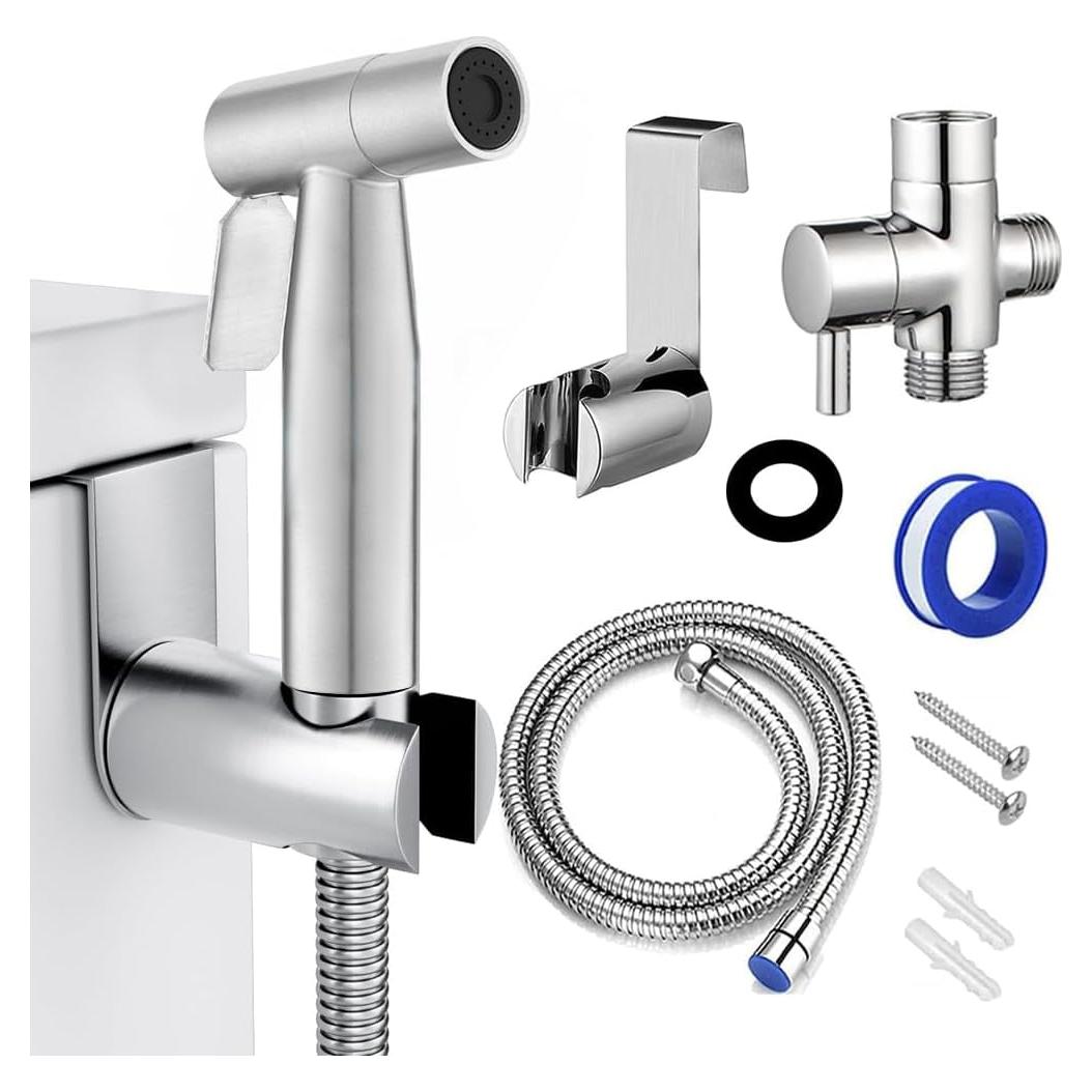 Rociador de Bidet de Mano BLYPHOO Acero Inoxidable Plata