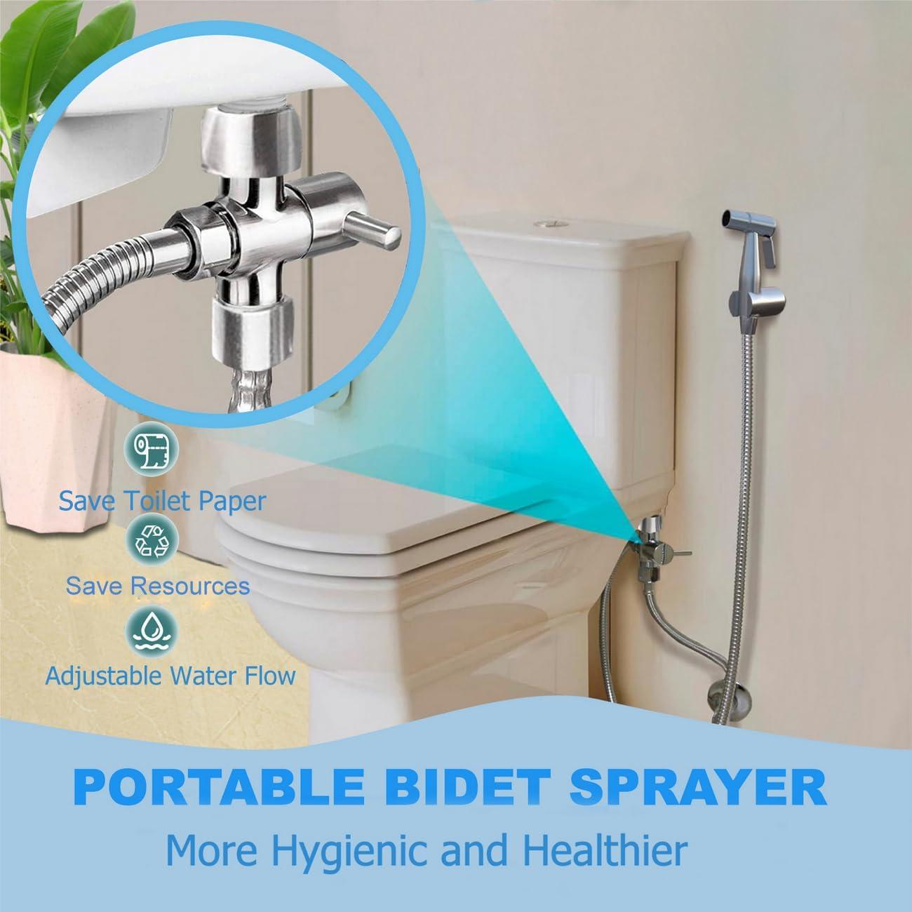 Rociador de Bidet de Mano BLYPHOO Acero Inoxidable Plata