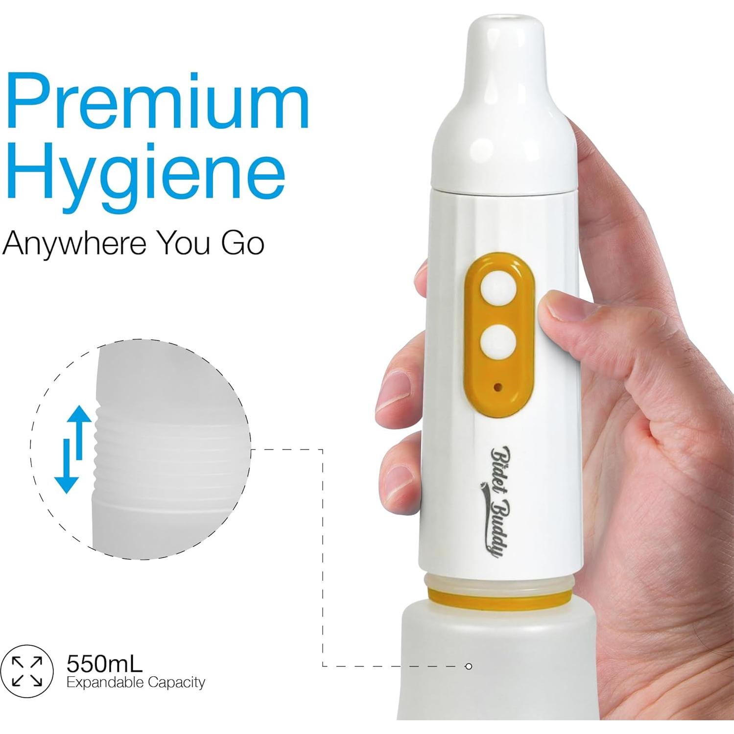 Bidet Portátil Bidet Buddy PureJet 550ml USB-C Blanco