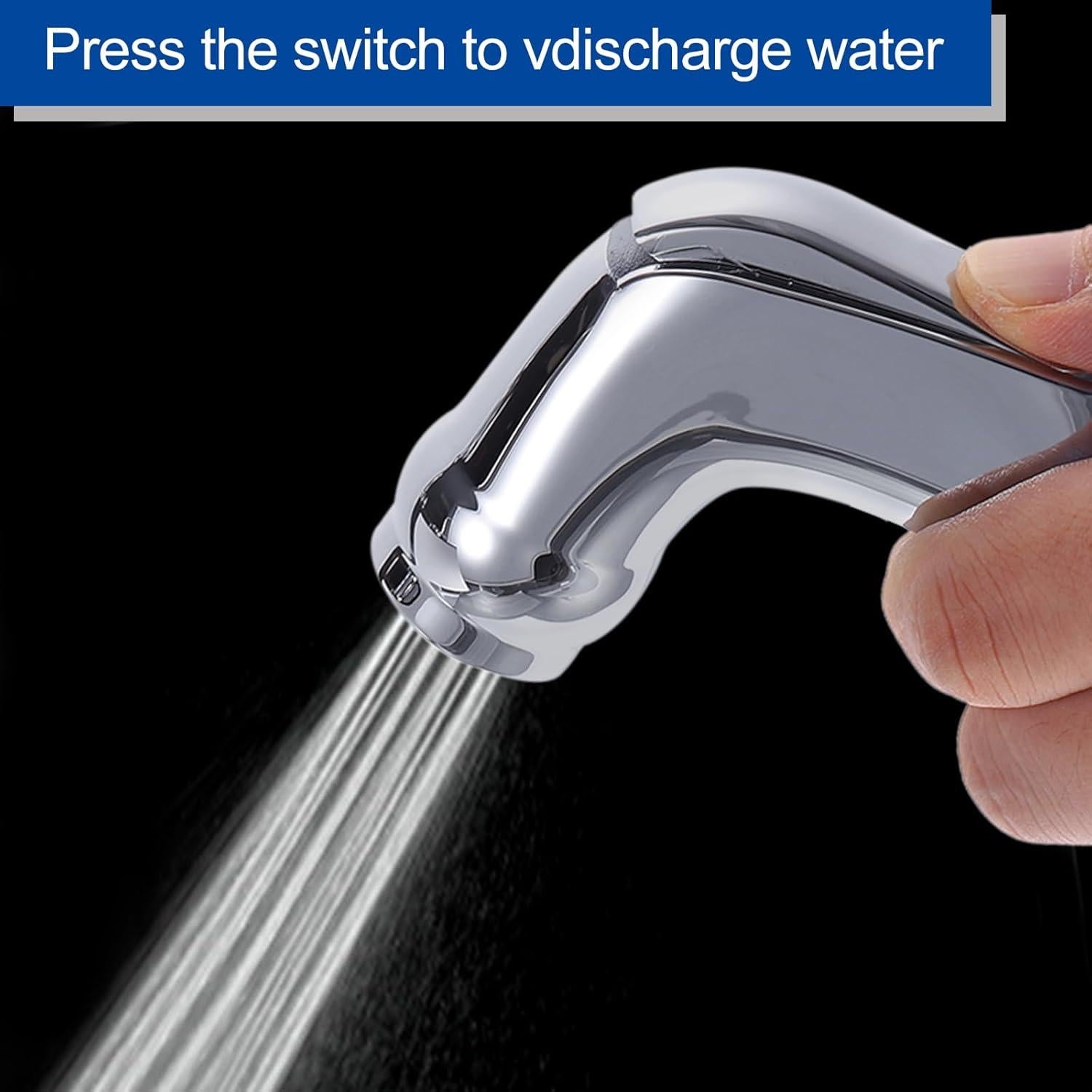 Pulverizador de Bidet uxcell Manual Arco Plata 0.07 kg