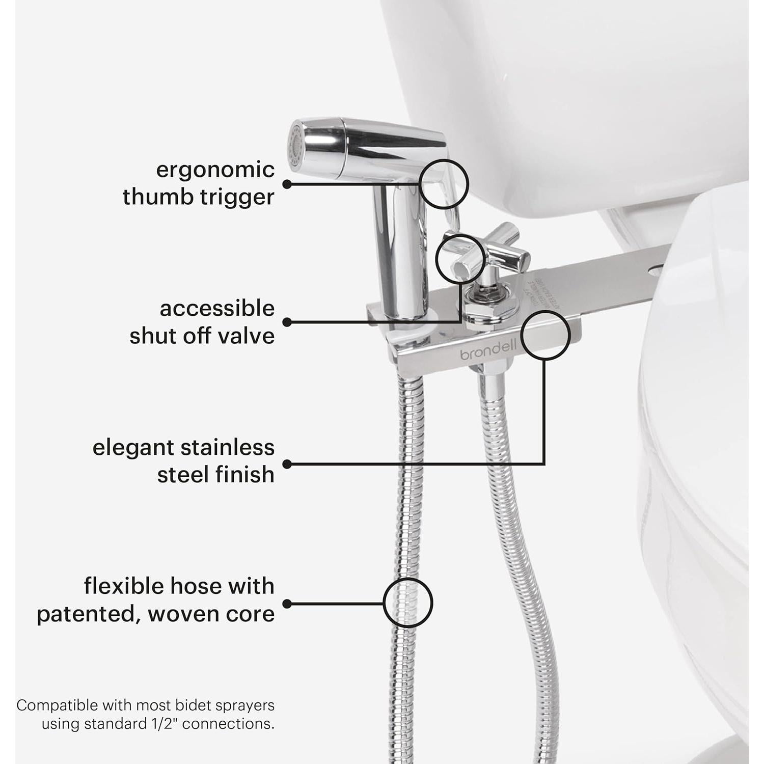 Brondell CleanSpa Easy Bidet de Mano Acero Inoxidable
