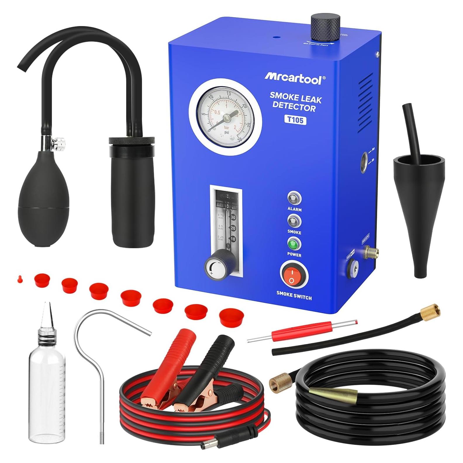 Probador de Fugas de Humo MR CARTOOL T105 12V DC con Manómetro