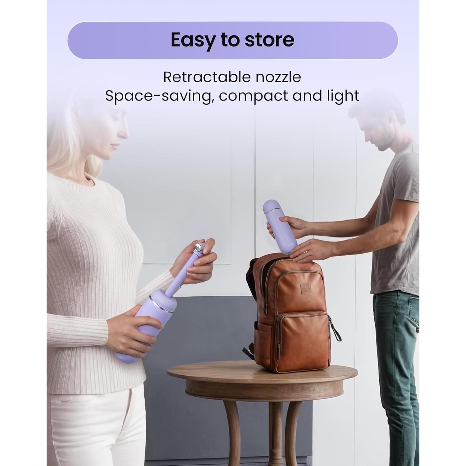 Bidet portátil para viaje 380ml Rociador manual Púrpura