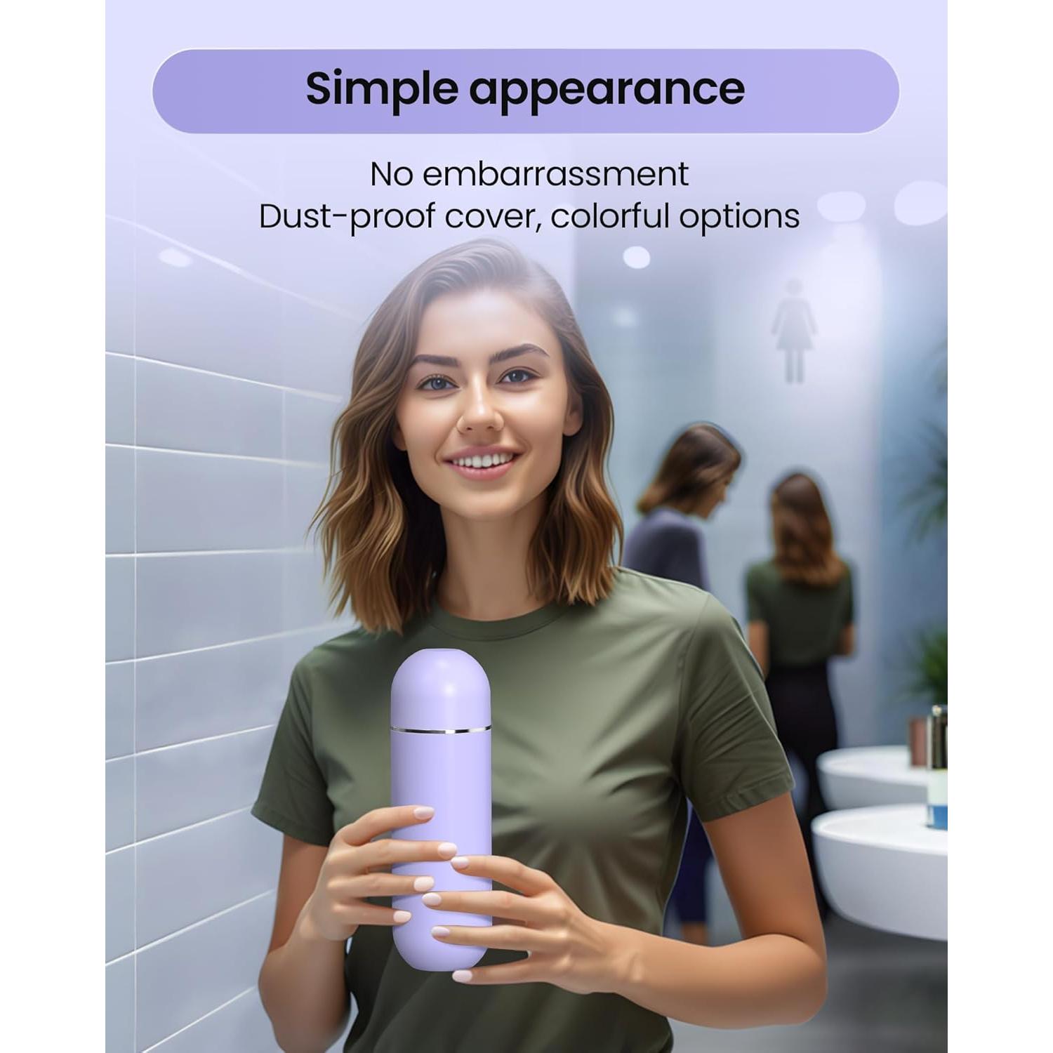 Bidet portátil para viaje 380ml Rociador manual Púrpura