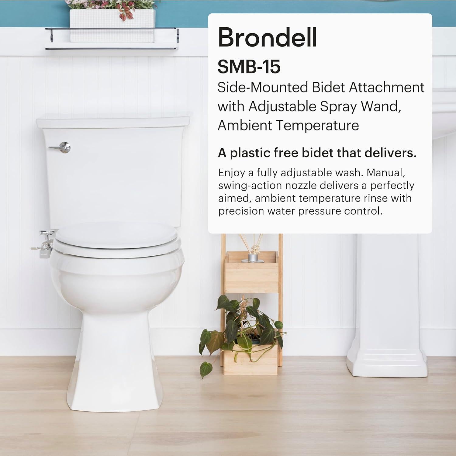 Bidet Brondell SMB-15 Montado Lateral Cromo Ajustable