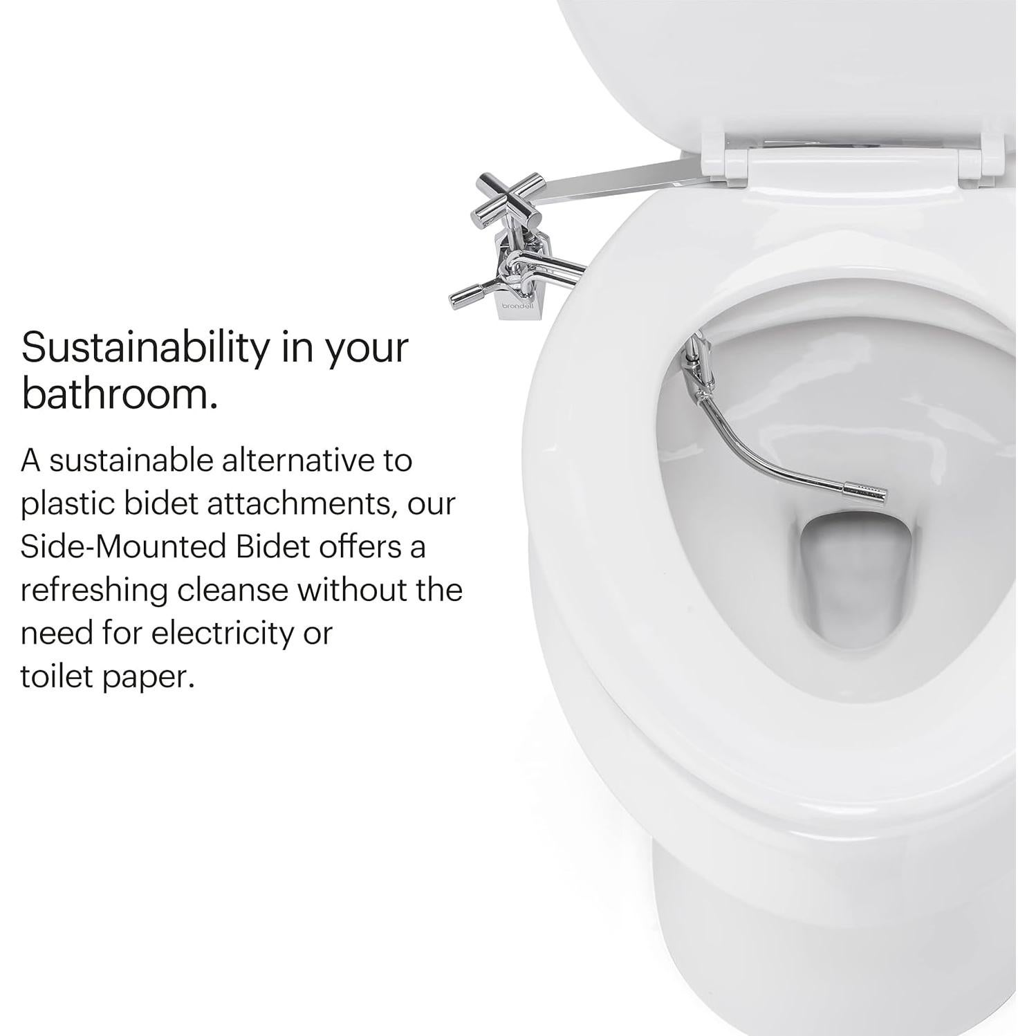 Bidet Brondell SMB-15 Montado Lateral Cromo Ajustable