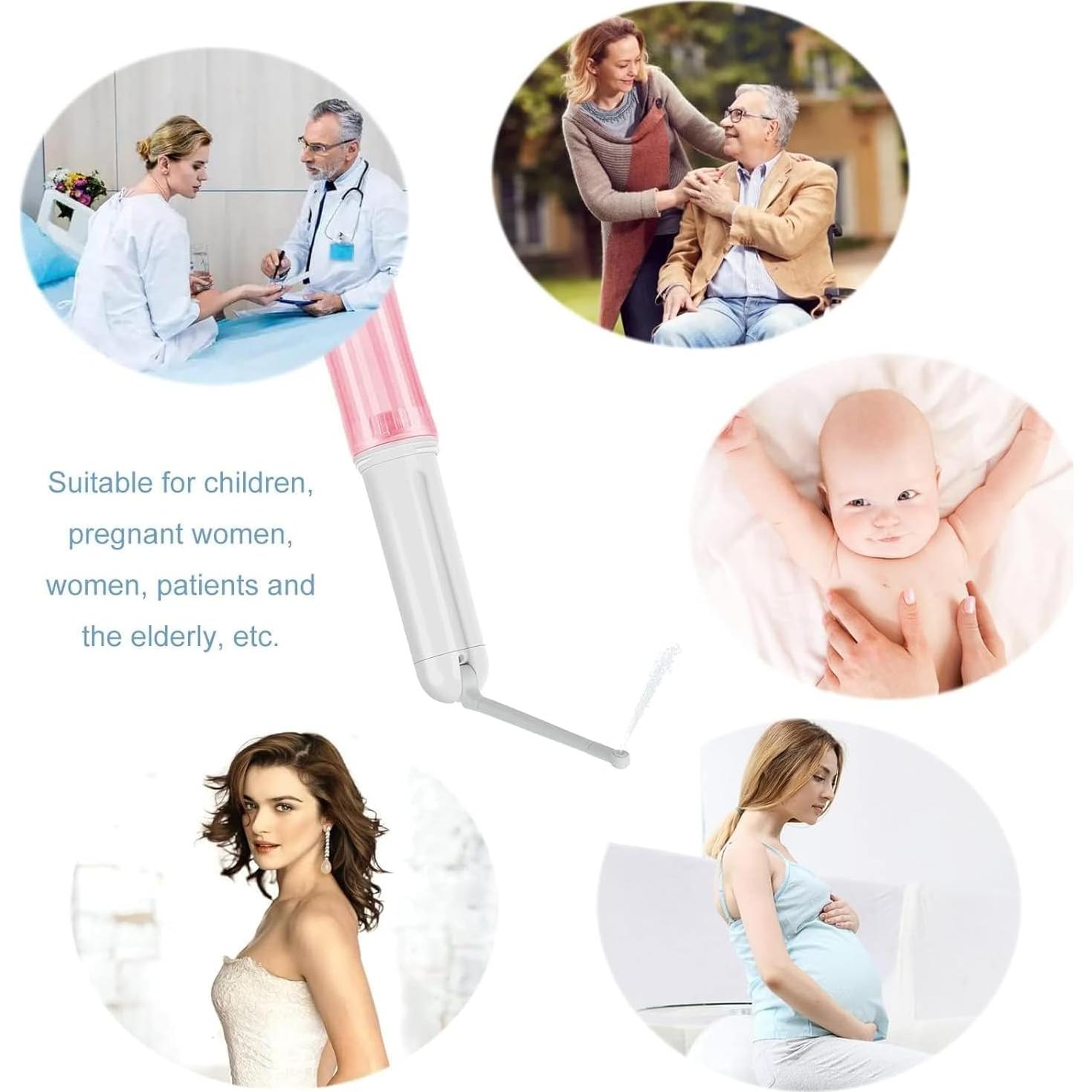 Bidet Portátil Eléctrico ISENXI Rosa - Compacto y Reutilizable