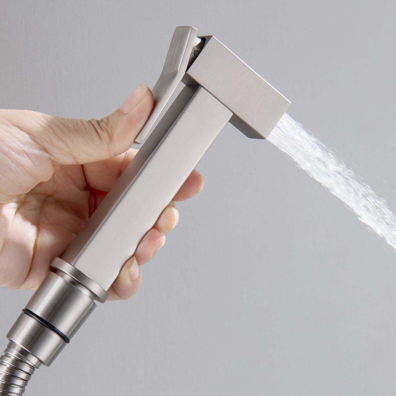 Rociador de Bidet Asyas Agua Caliente y Fría 1.2m Níquel