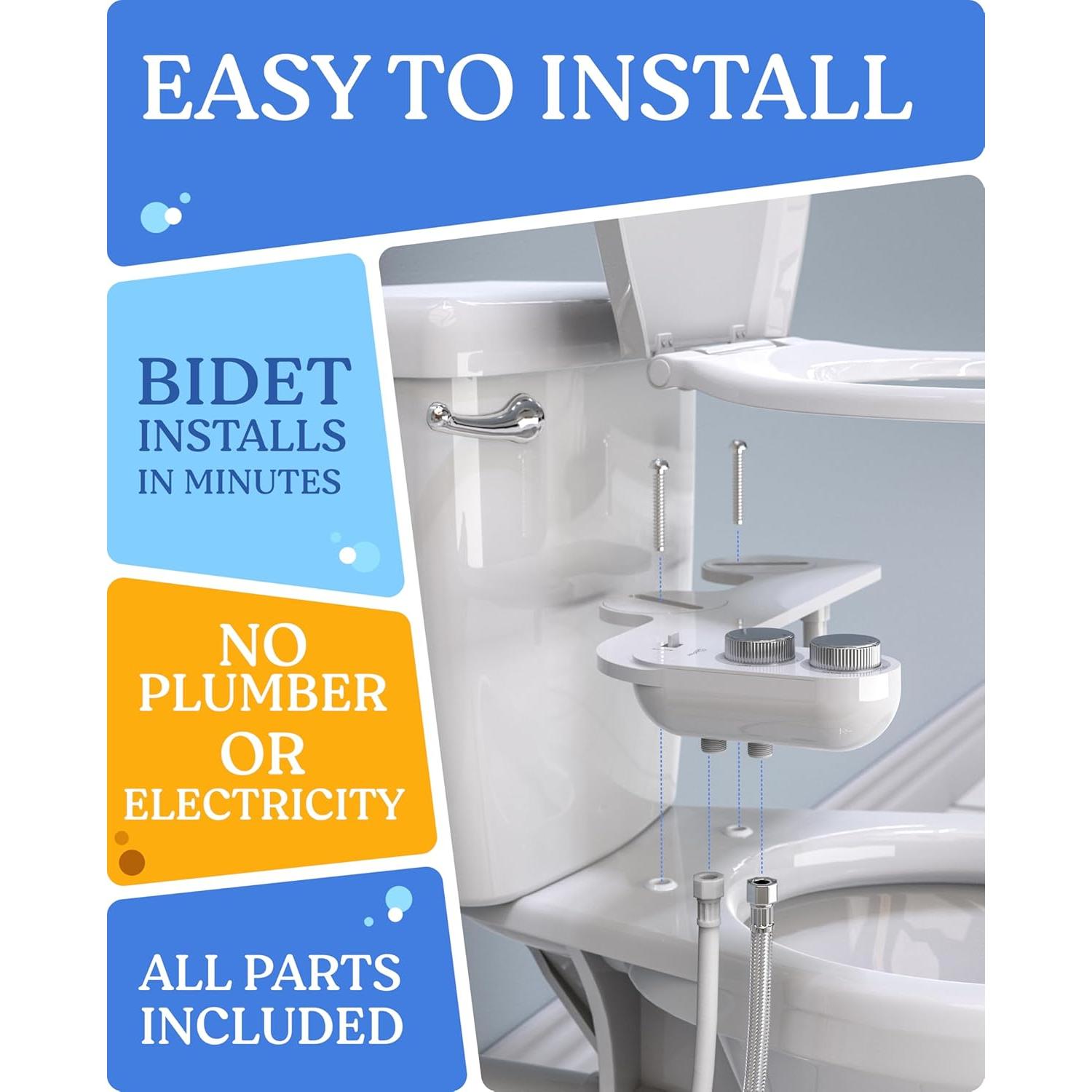 Accesorio de Bidet Caliente y Frío Clear Rear - Doble Boquilla