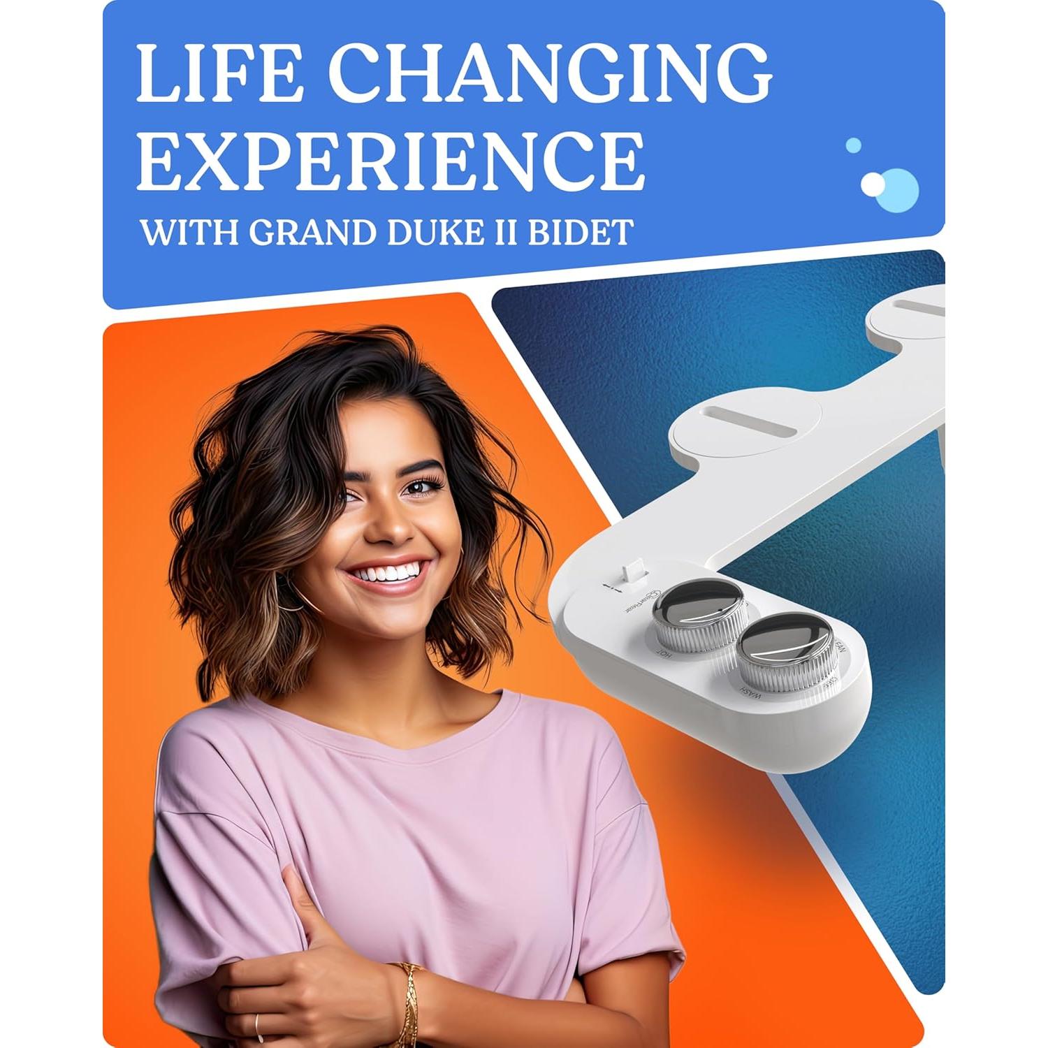 Accesorio de Bidet Caliente y Frío Clear Rear - Doble Boquilla