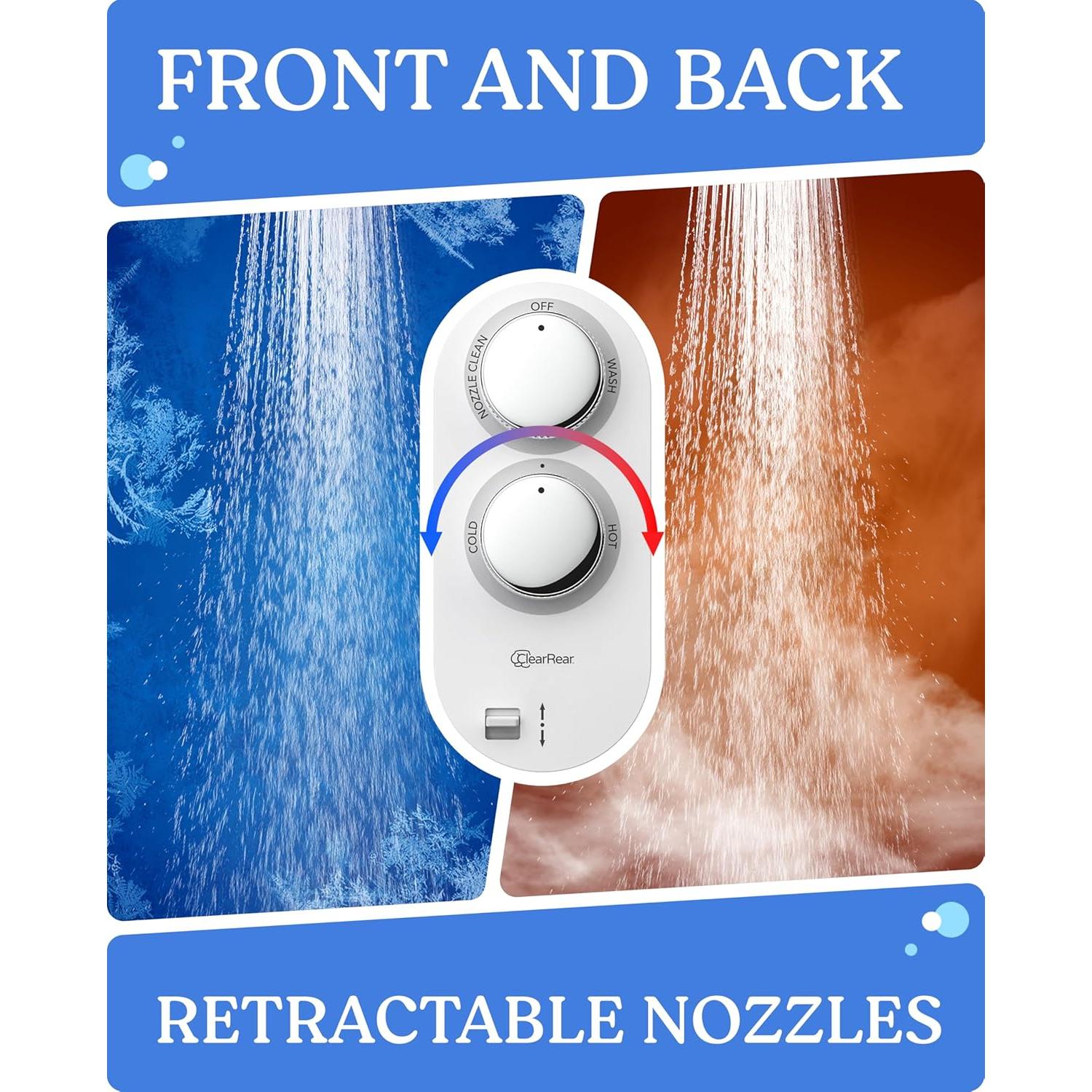 Accesorio de Bidet Caliente y Frío Clear Rear - Doble Boquilla