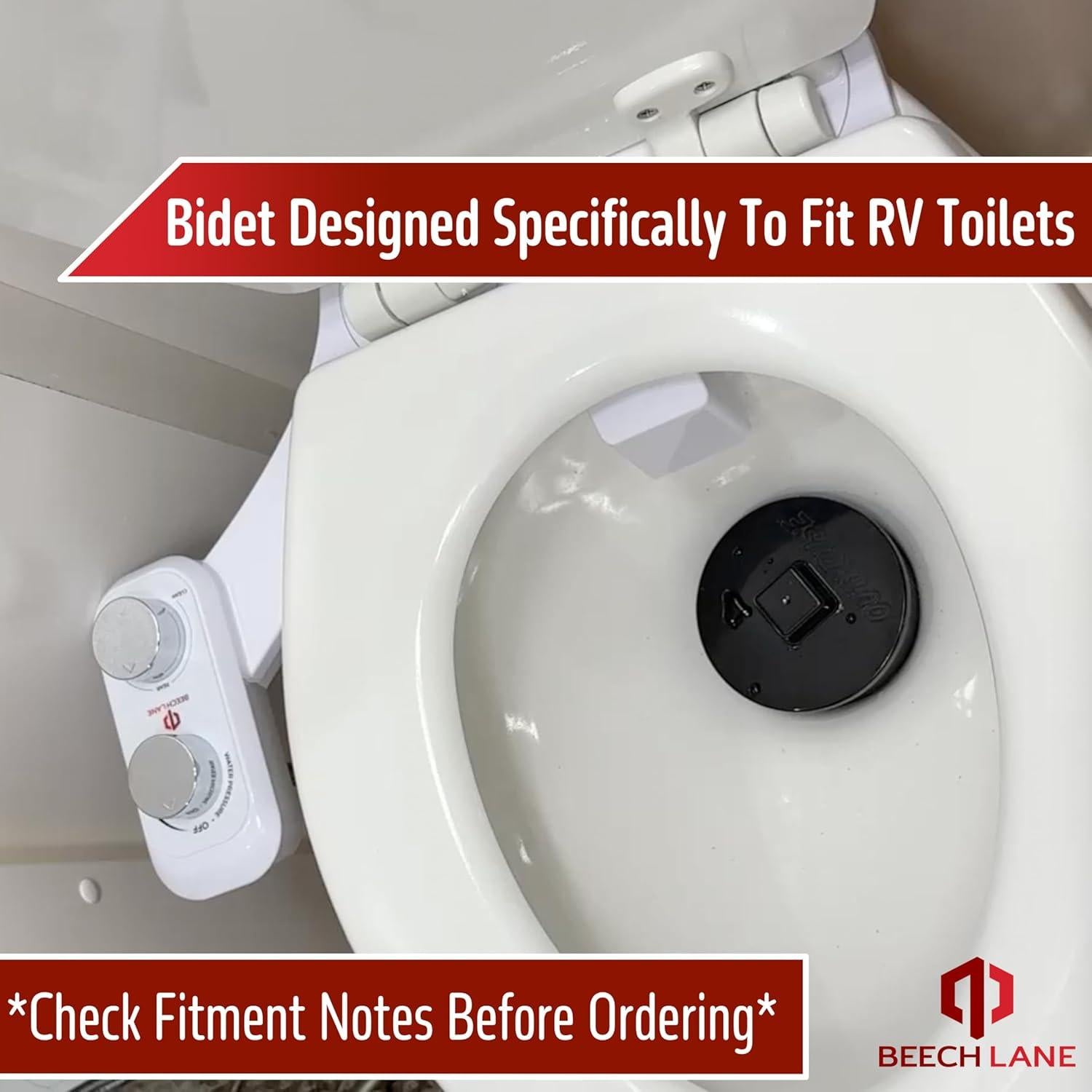 Bidet Beech Lane para RV, autolimpiante, fácil instalación