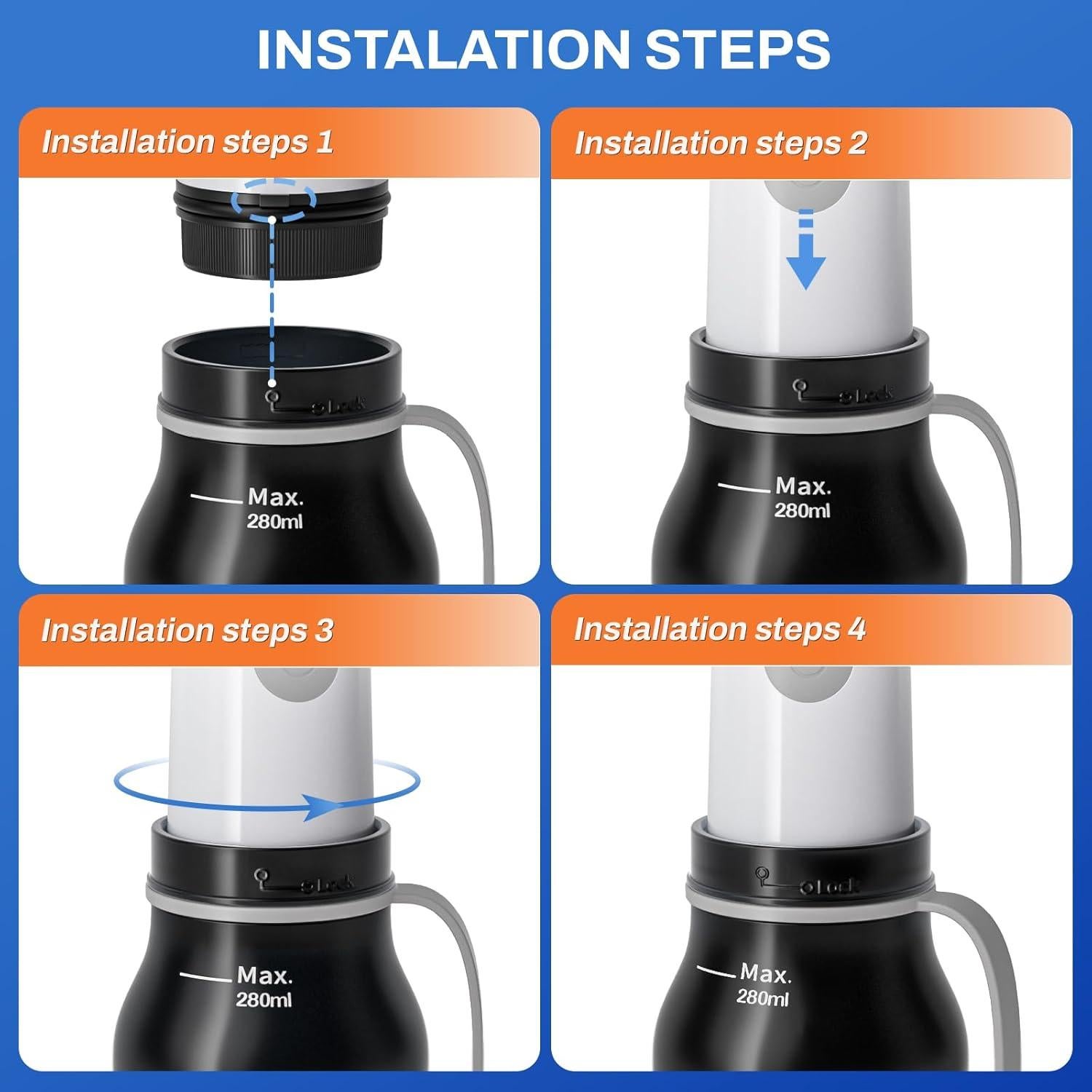 Bidet Portátil Eléctrico EBTULF Negro 6 Modos Alta Presión