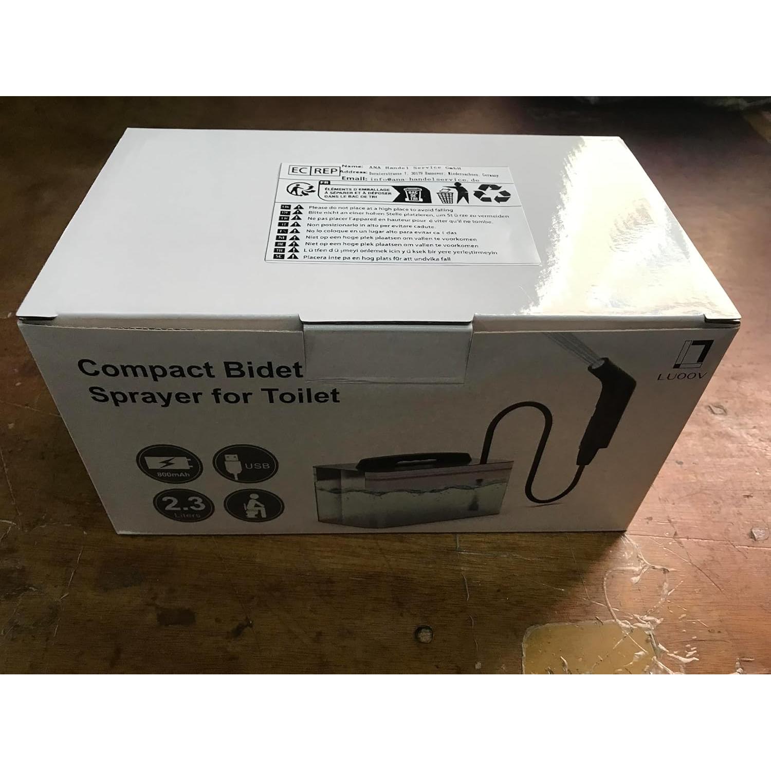 Bidet Portátil LUOOV 2.3L Eléctrico para Viaje y Camping