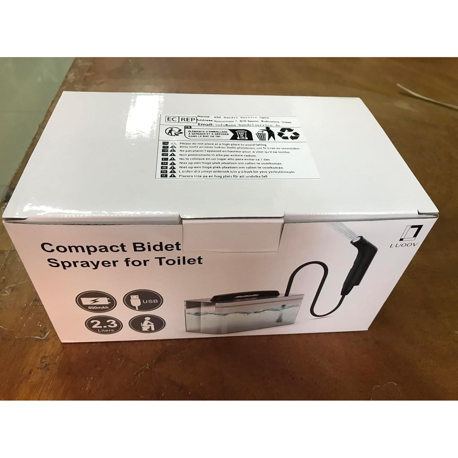 Bidet Portátil LUOOV 2.3L Eléctrico para Viaje y Camping