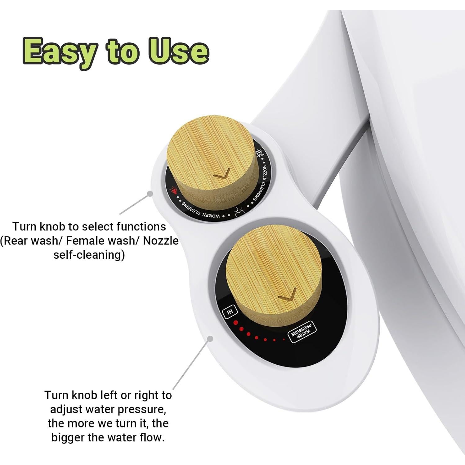 Bidet RV Terapaton para Inodoro - Limpieza Frontal y Reversa