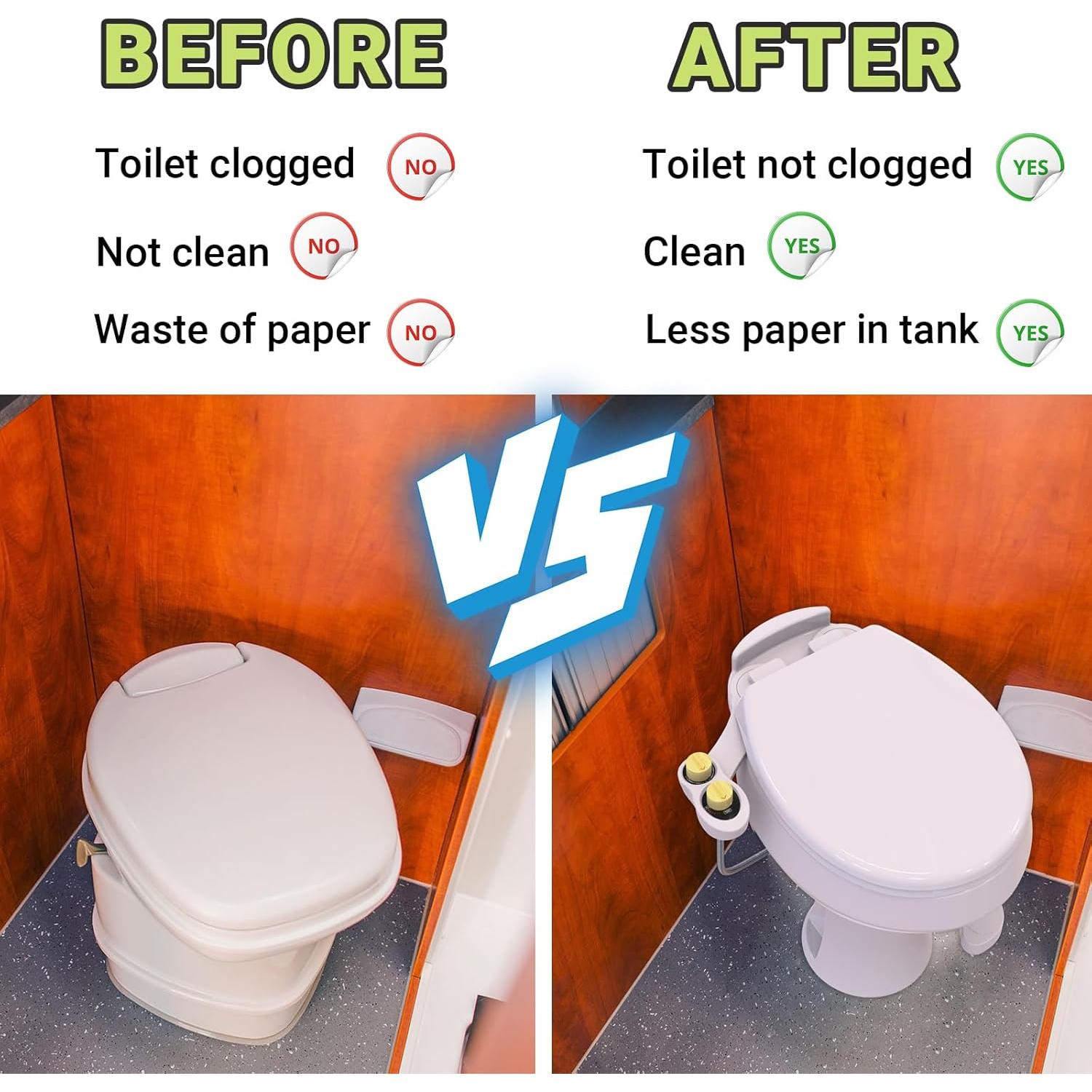 Bidet RV Terapaton para Inodoro - Limpieza Frontal y Reversa