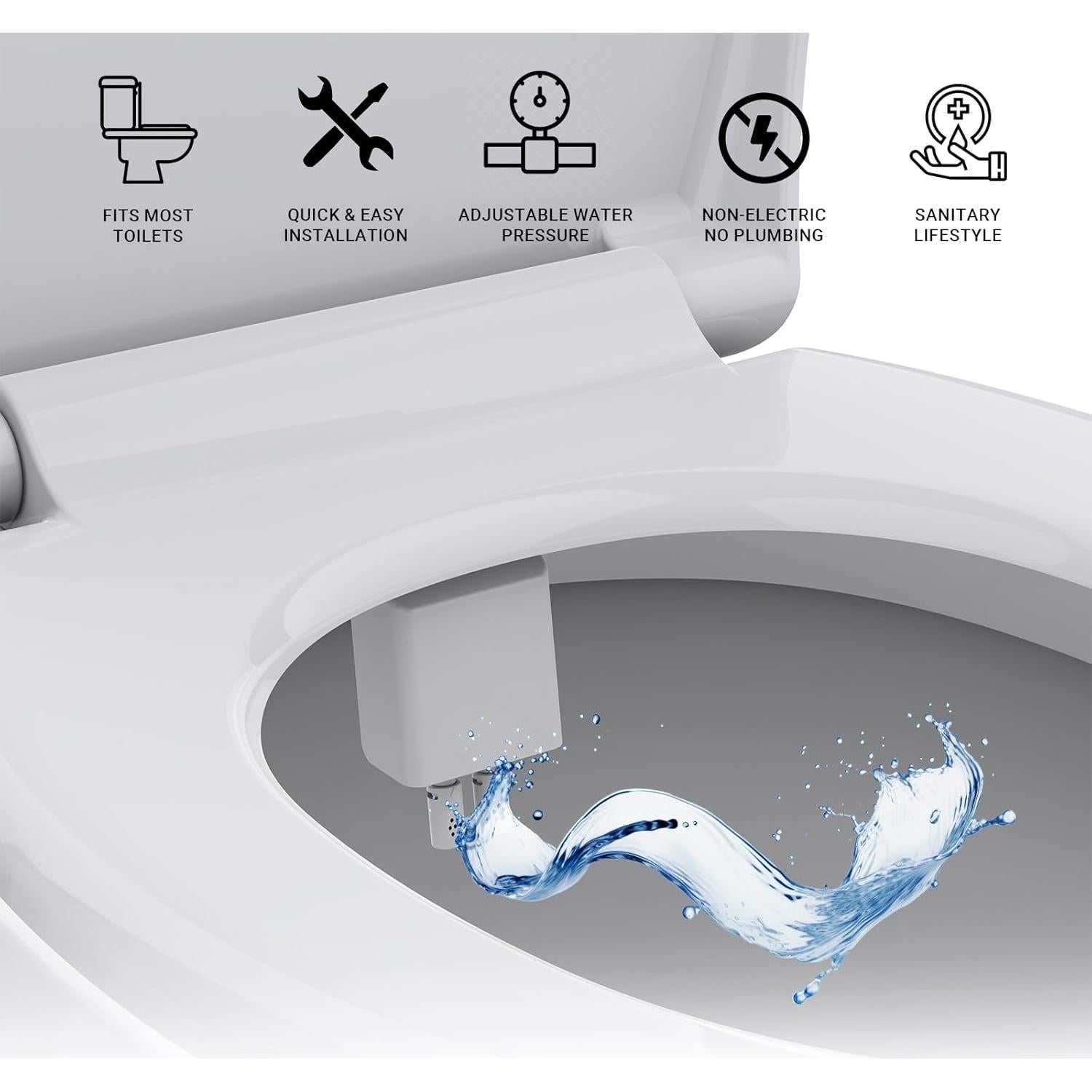 Bidet RV Terapaton para Inodoro - Limpieza Frontal y Reversa
