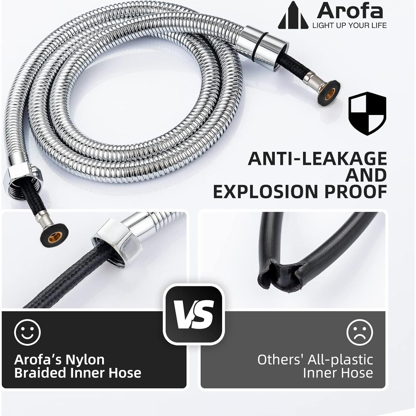 Manguera de Bidet Arofa Acero Inoxidable 119 cm Cromo