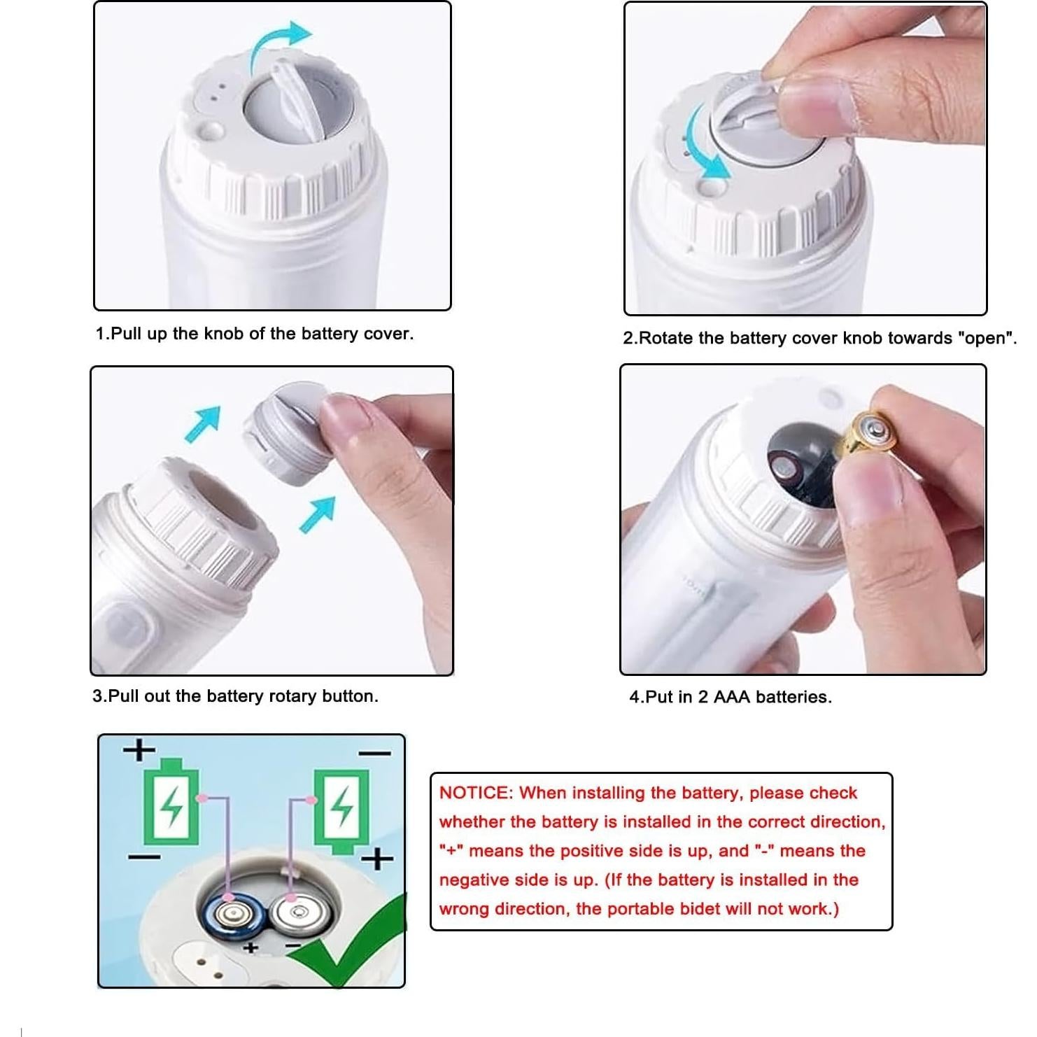 Bidet de Viaje Portátil GUSTYLE GS002-S 140ml IPX6