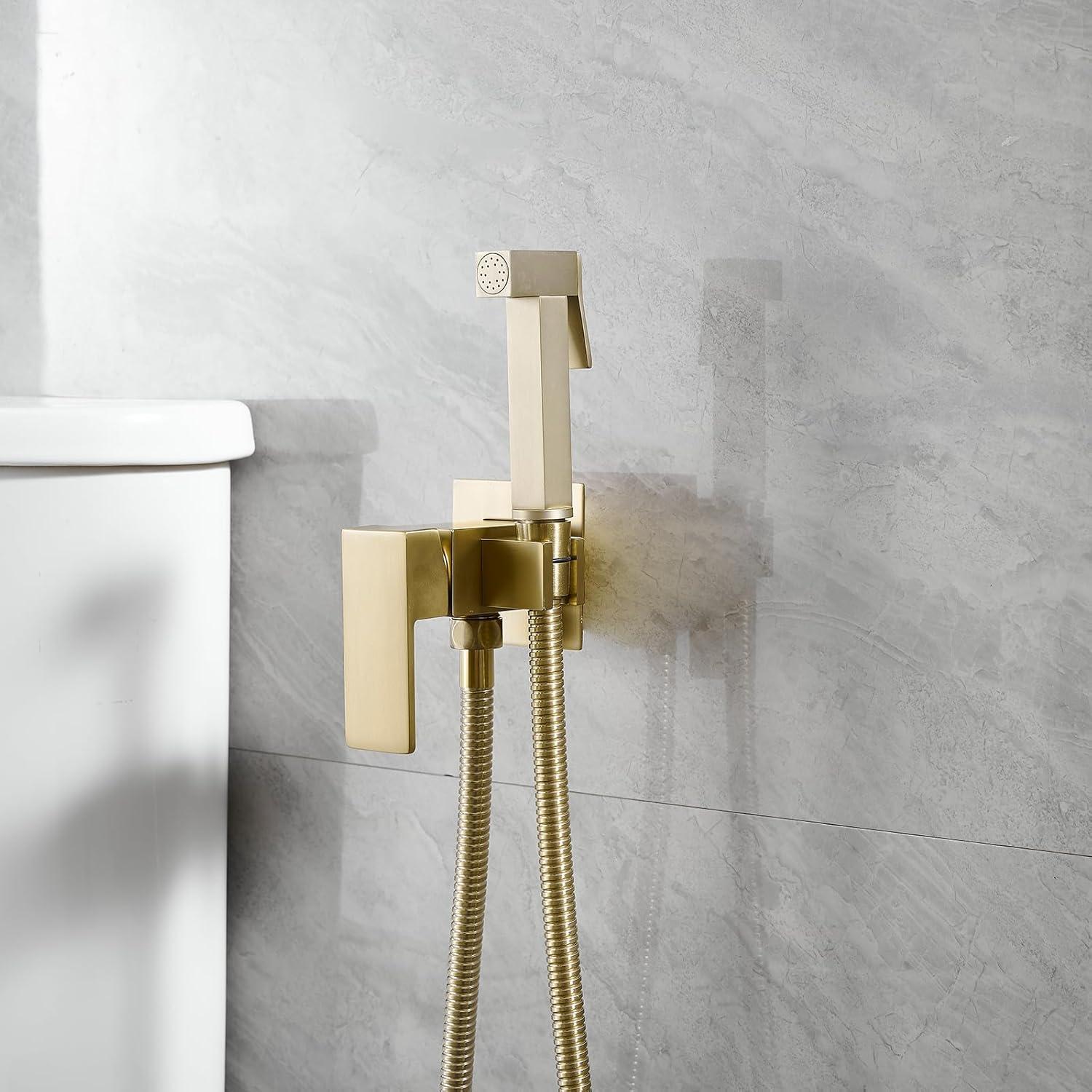 Rociador de Bidet Homevacious Oro Cepillado Ajustable 1.60kg