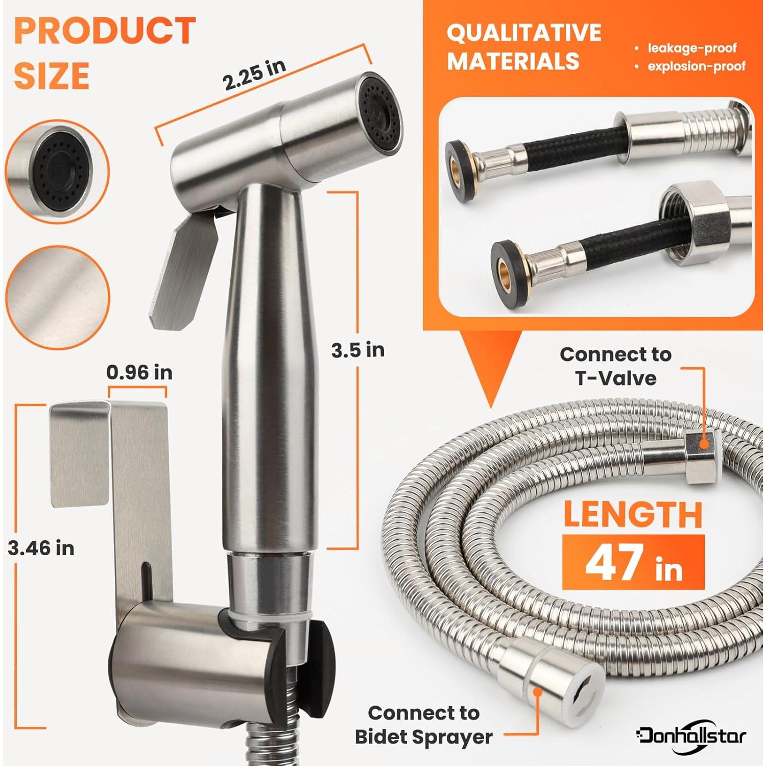 Rociador Musulmán de Mano Donhallstar Acero Inoxidable 0,66 kg