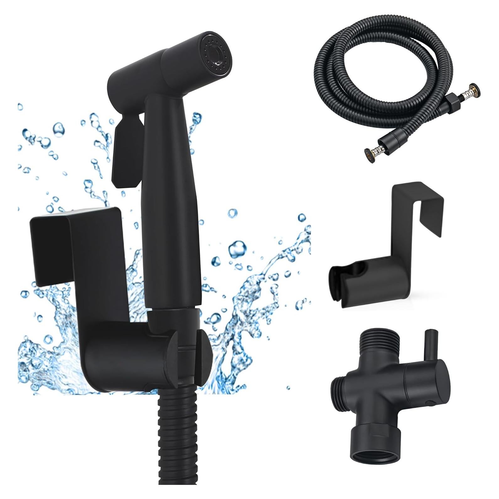 Rociador de Bidet de Mano GCGWEQS Acero Inoxidable Negro
