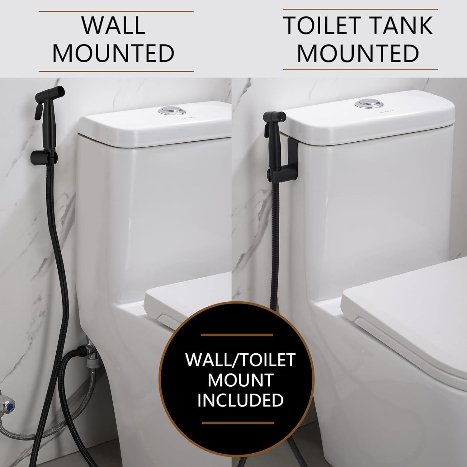 Rociador de Bidet de Mano GCGWEQS Acero Inoxidable Negro