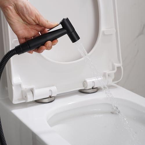 Rociador de Bidet de Mano GCGWEQS Acero Inoxidable Negro
