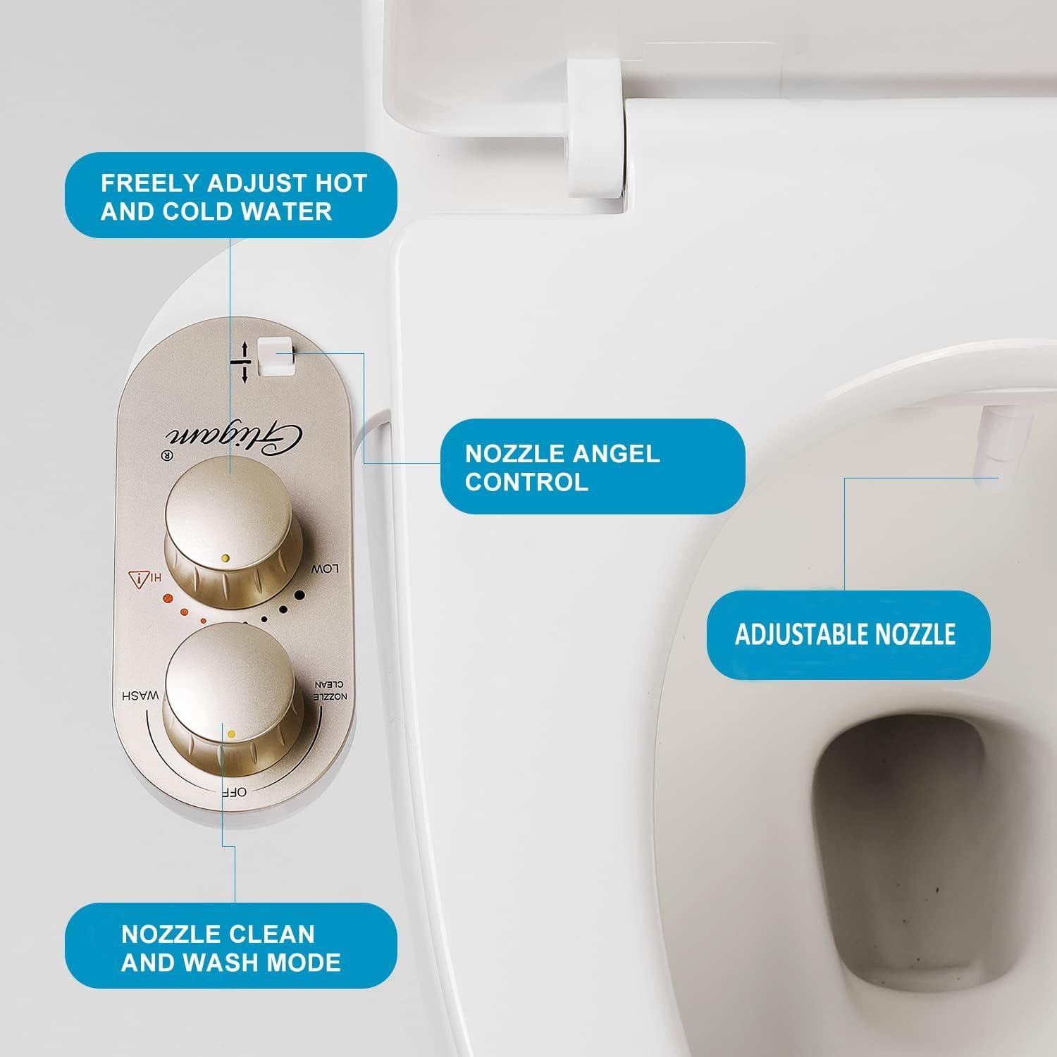 Accesorio de Bidet GLIGAM para Inodoro Agua Caliente 0.98kg
