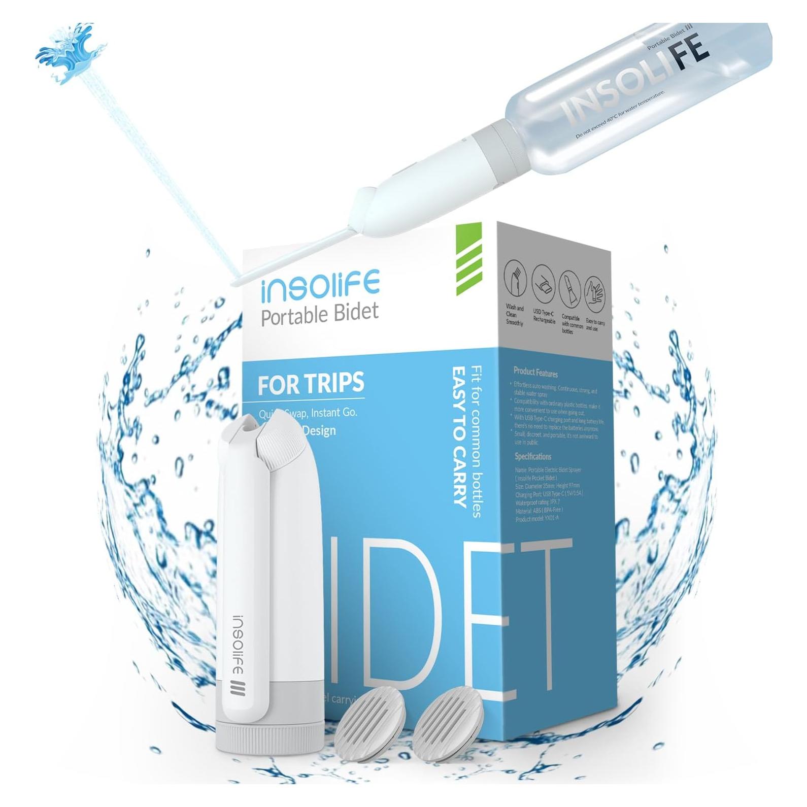 Bidet Portátil Insolife Eléctrico Recargable 198g