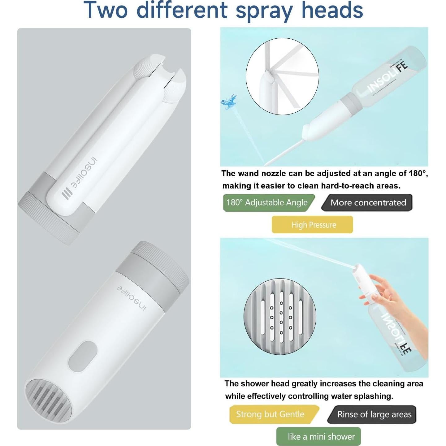 Bidet Portátil Insolife Eléctrico Recargable 198g