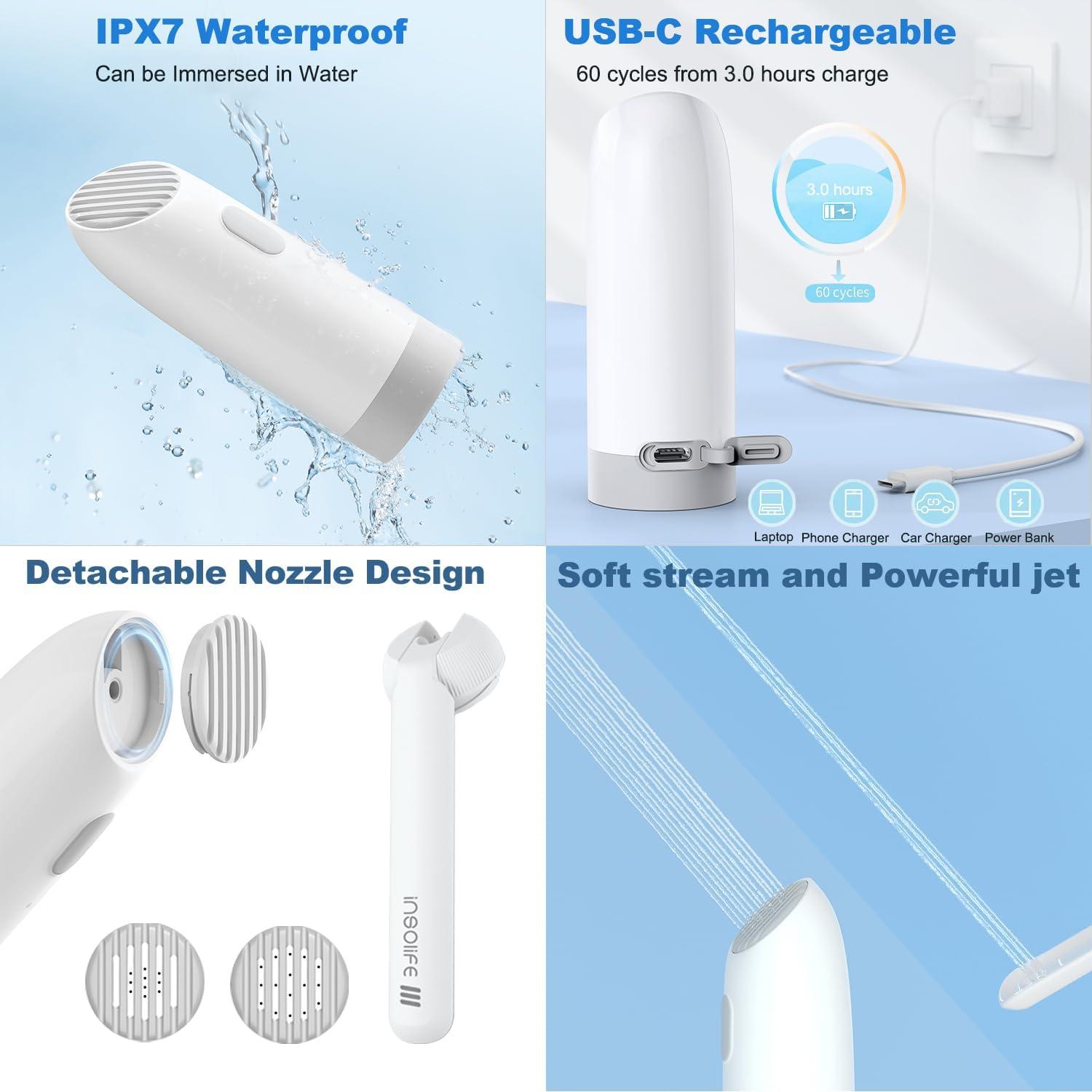 Bidet Portátil Insolife Eléctrico Recargable 198g