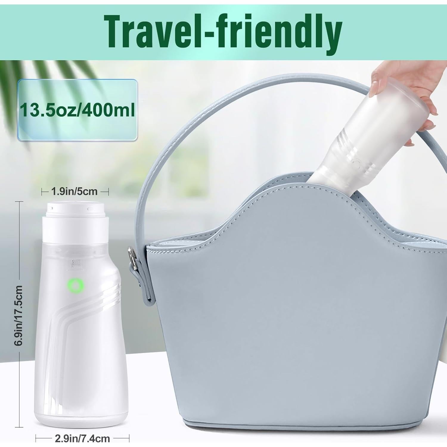 Bidet Portátil UJCFCAF Recargable 400ml 3 Modos Higiénico