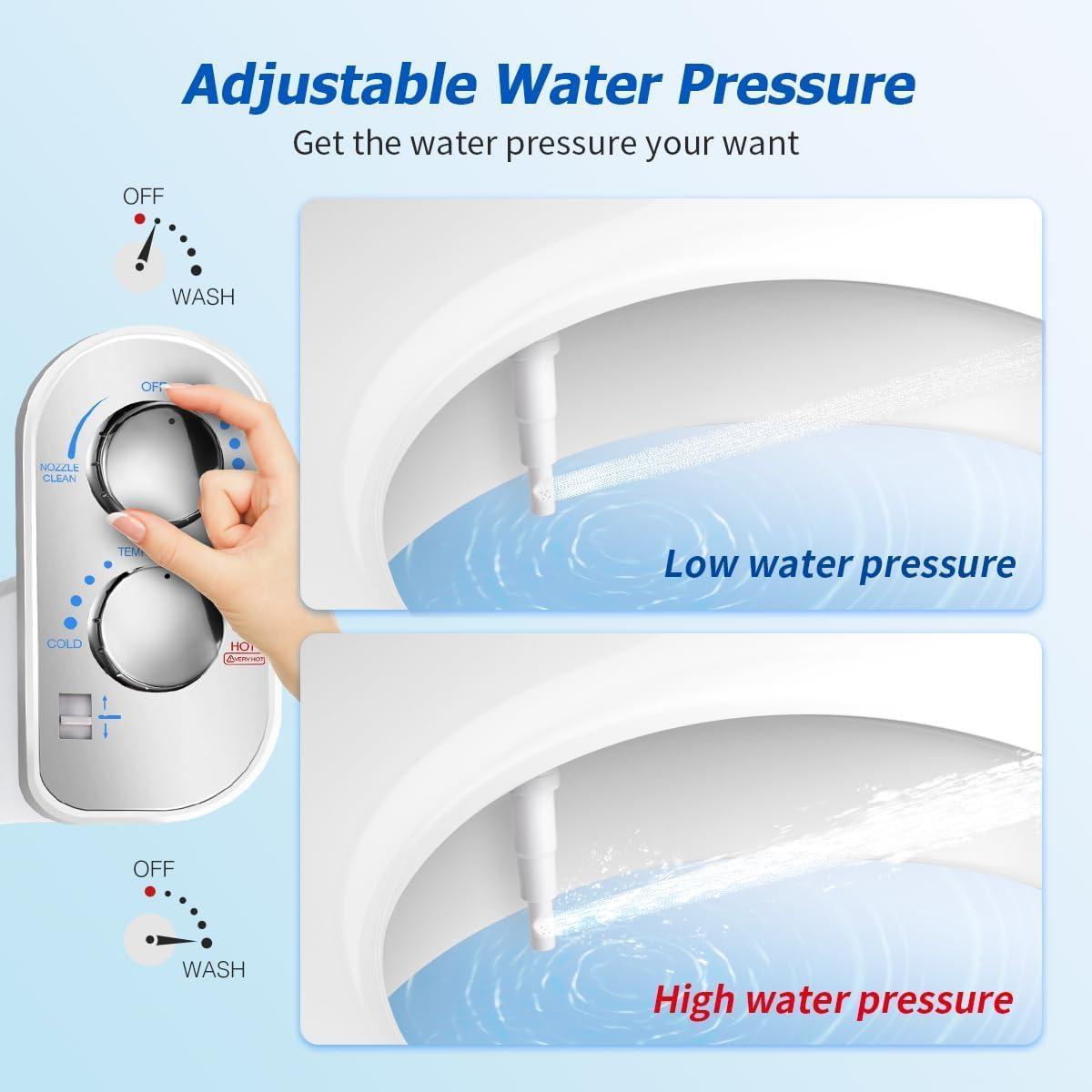 Bidet DooLv A8702 Agua Caliente y Fría Cromo Ajustable