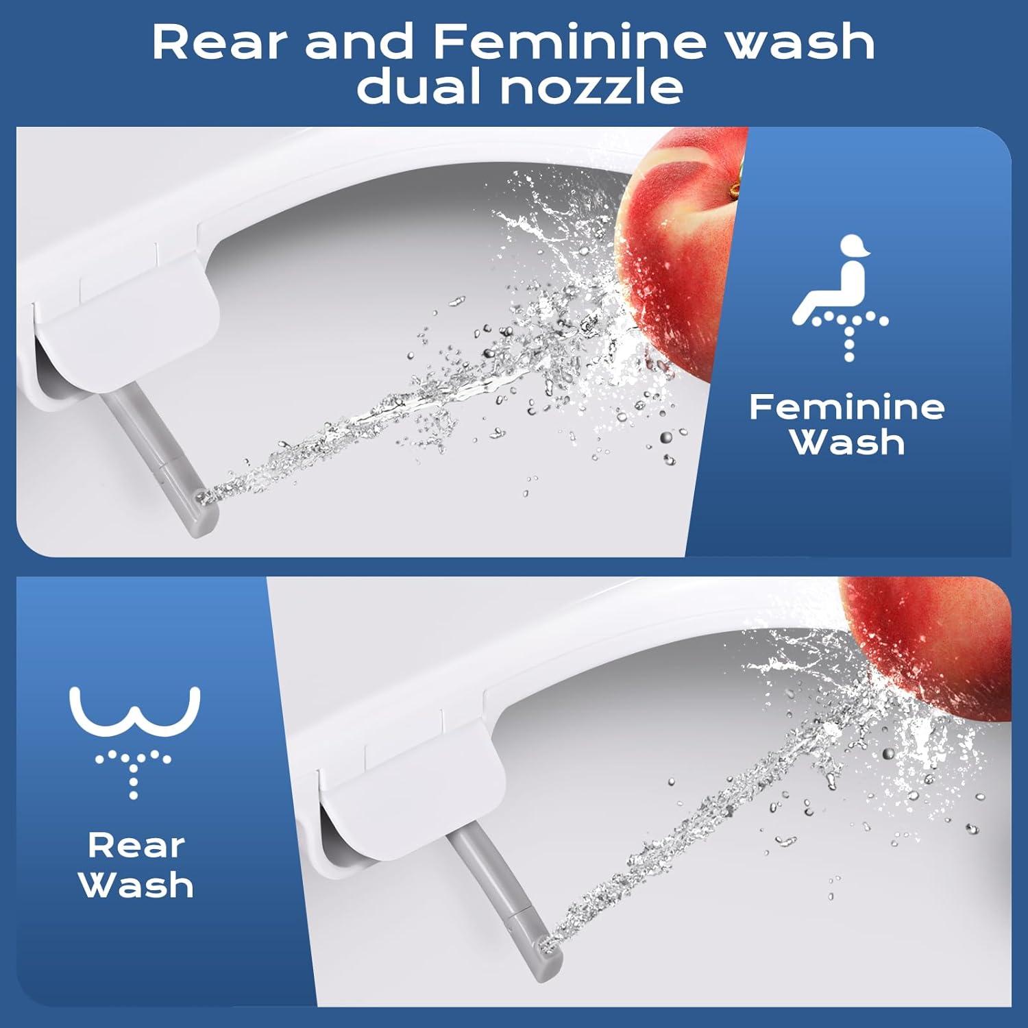 Asiento de inodoro bidet Clirass alargado con cierre lento