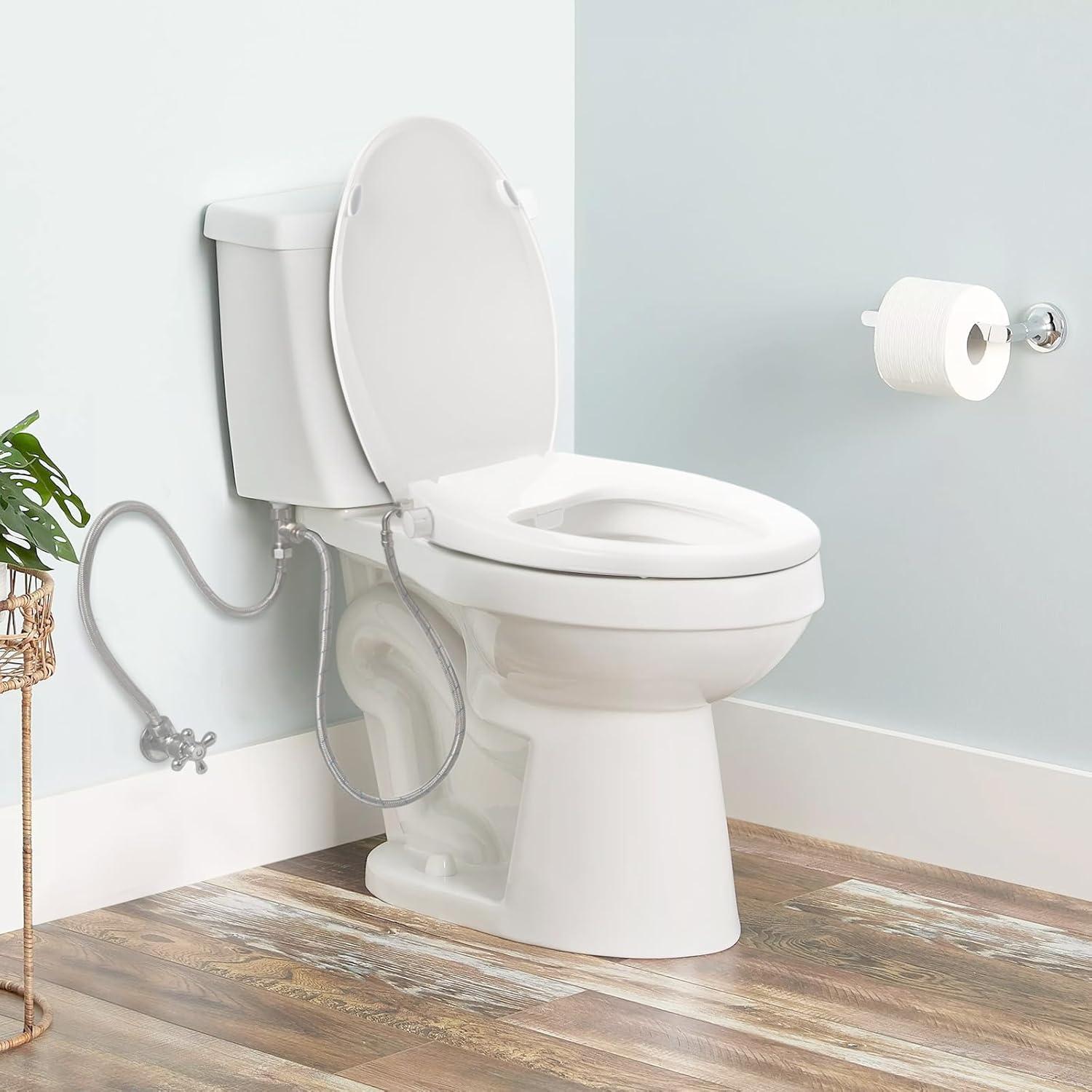 Asiento de inodoro bidet Clirass alargado con cierre lento