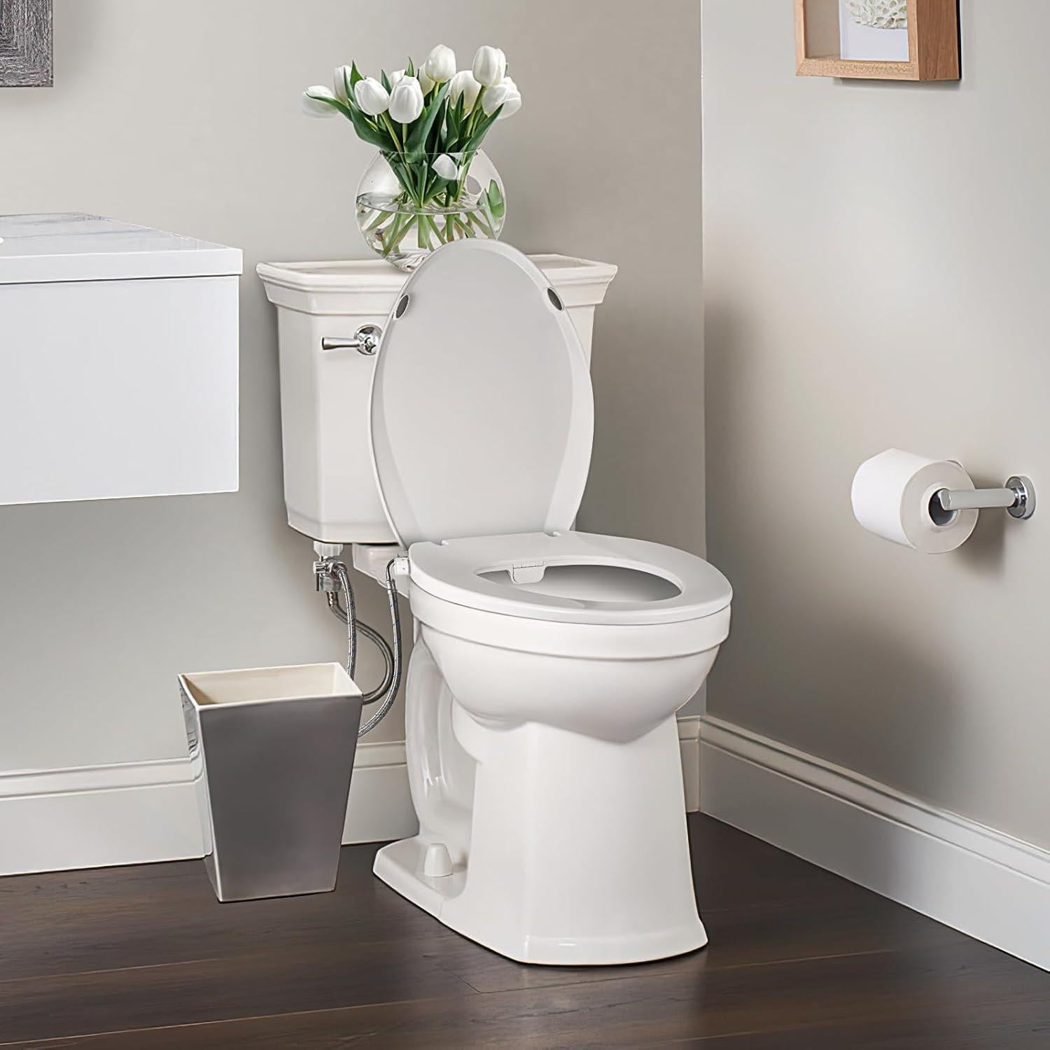 Asiento de inodoro bidet Clirass alargado con cierre lento